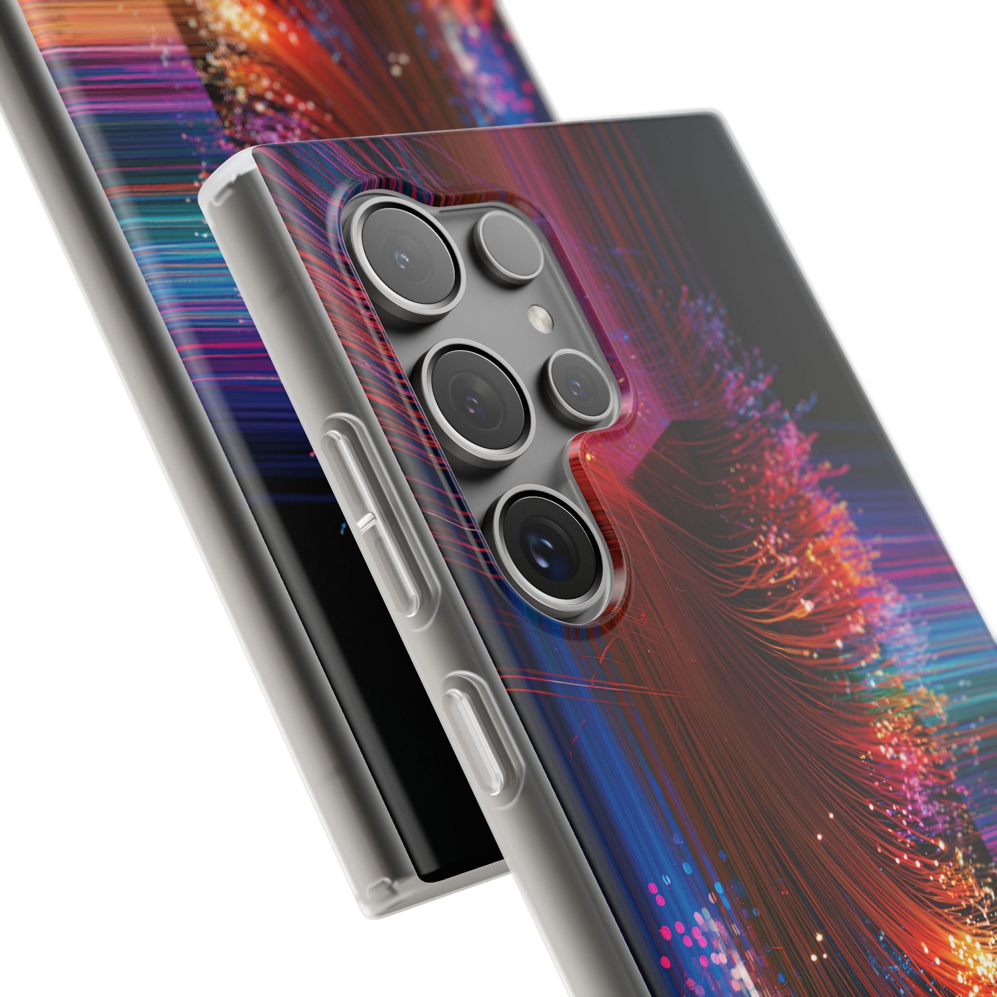 Black Lite Phone Case for Samsung - Cyber Optic Streak
