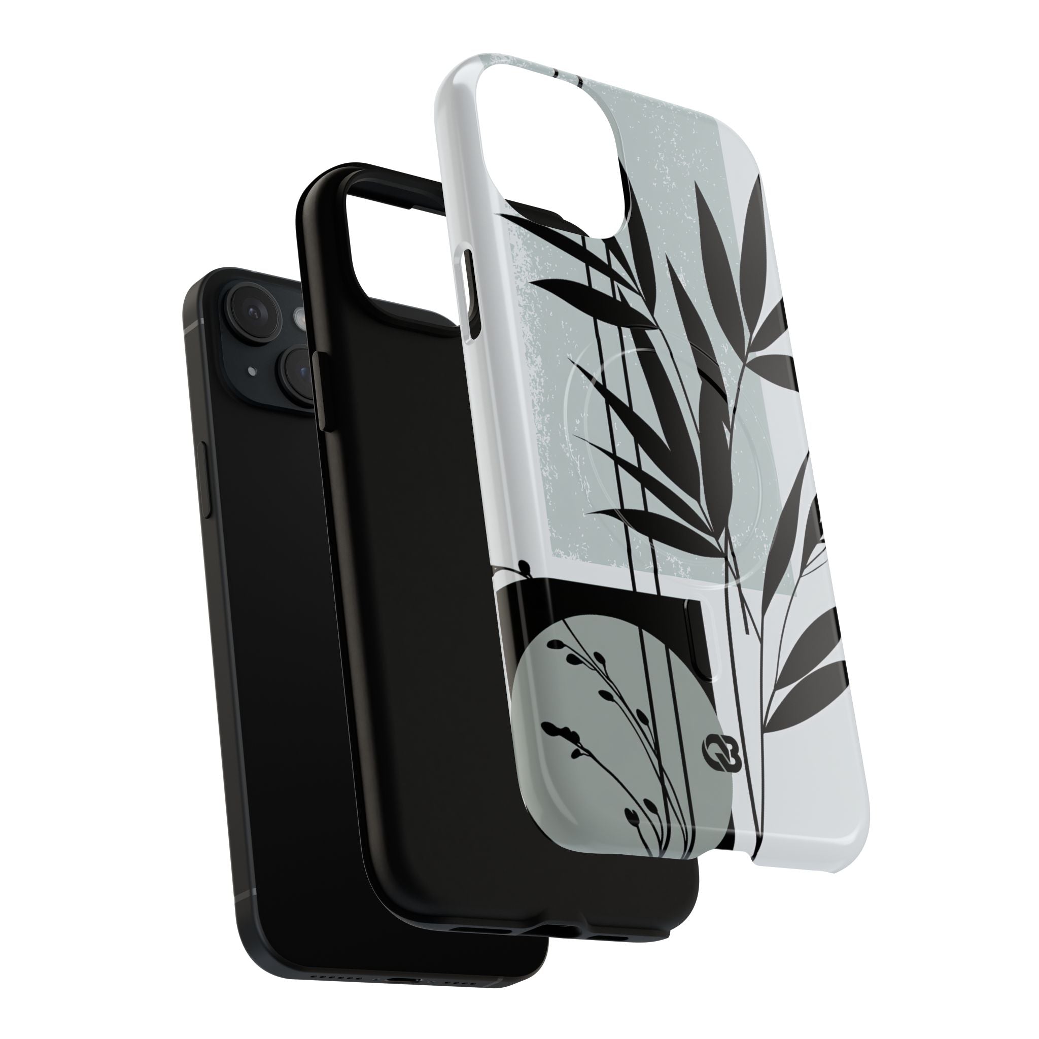 Grey Tough 2.0 Magsafe Phone Case for iPhone - Sage Bamboo Noir