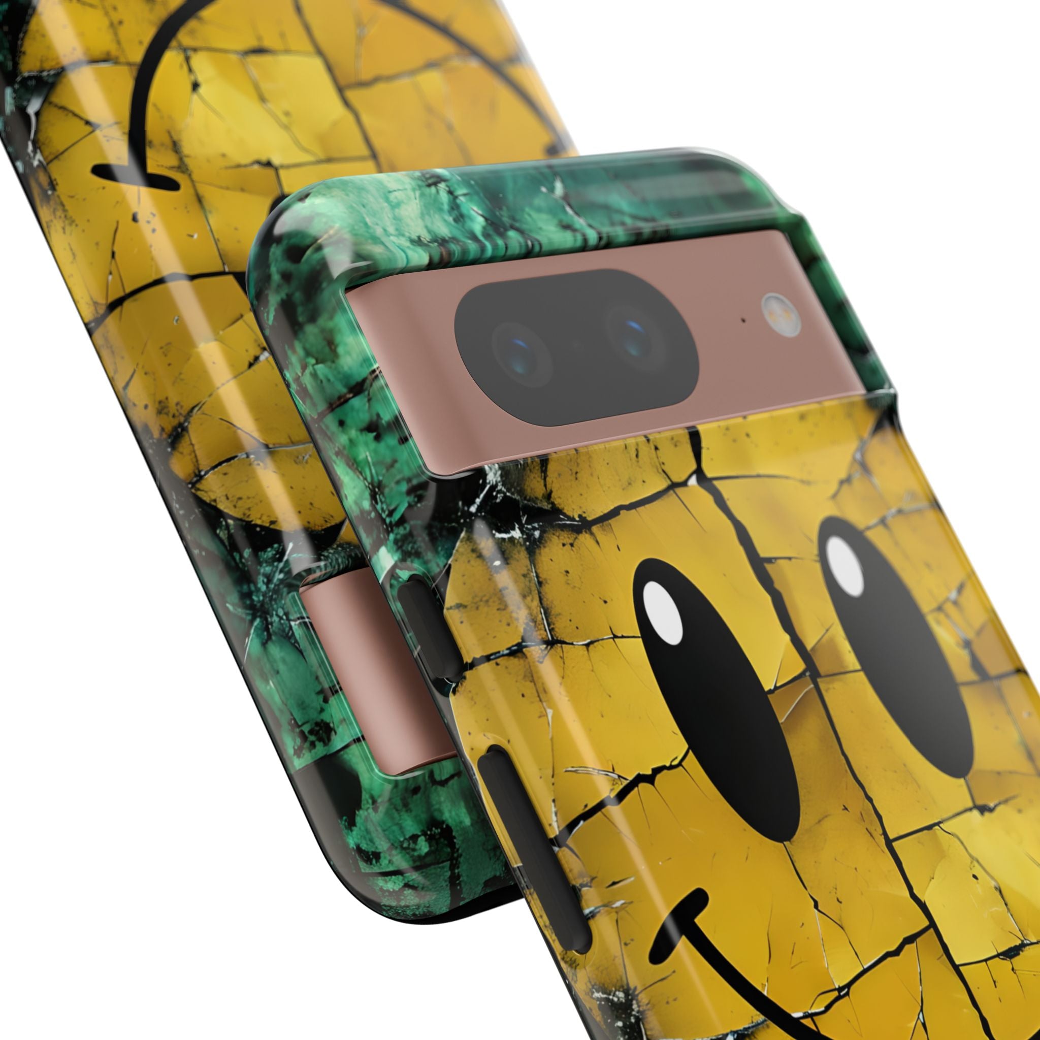 Fractured Yellow Grin · Tough Phone Case for Google Pixel