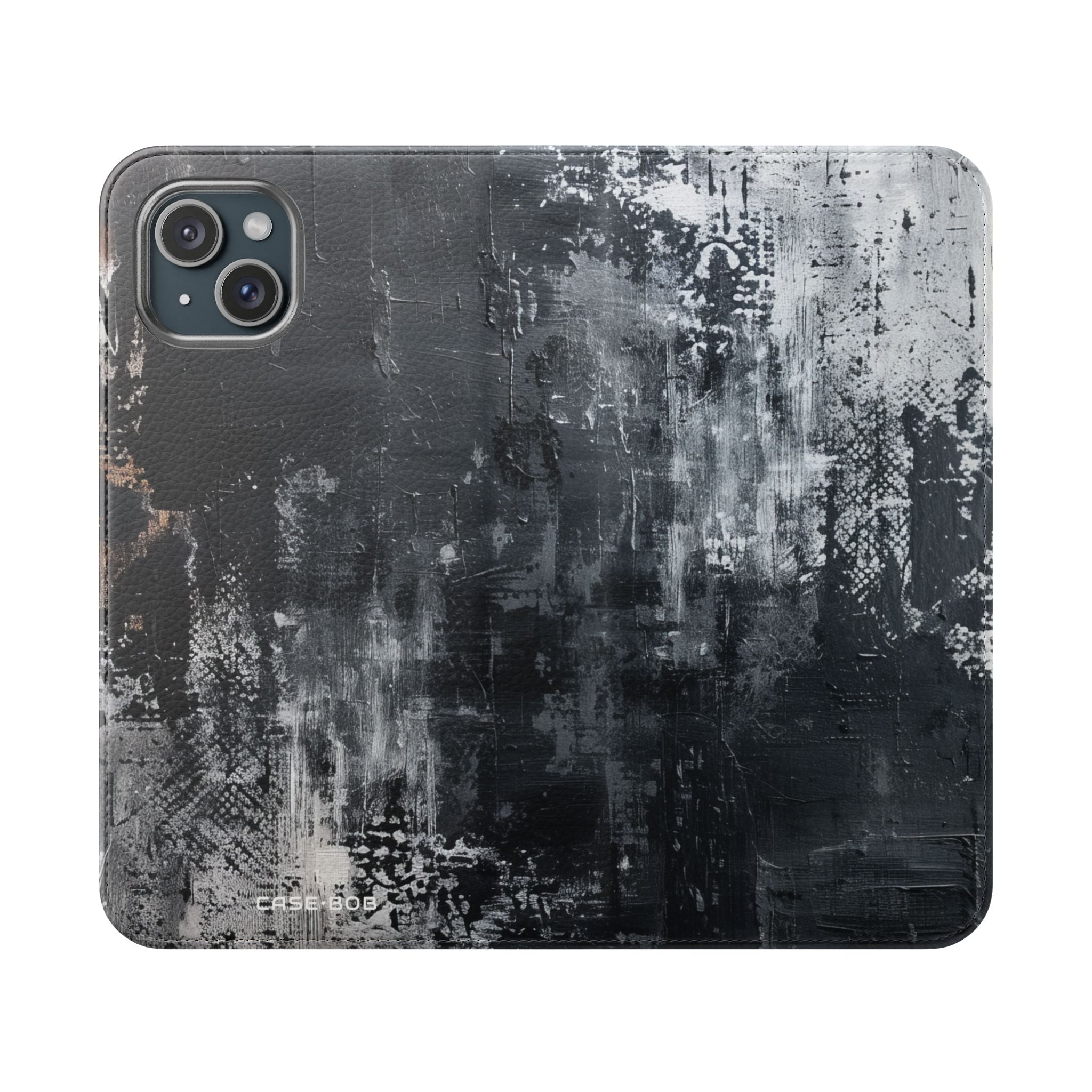 Midnight Brushstroke - iPhone 15 Plus Case - Wallet