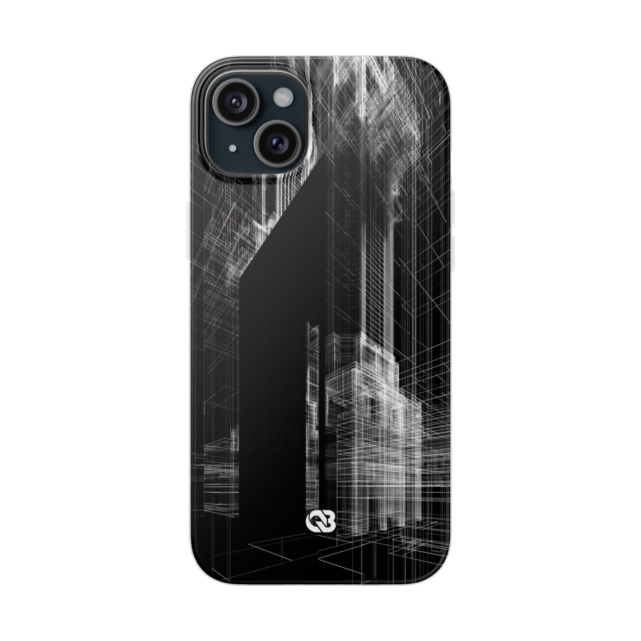 Black Lite Phone Case for iPhone - Ghost Urban Wireframe