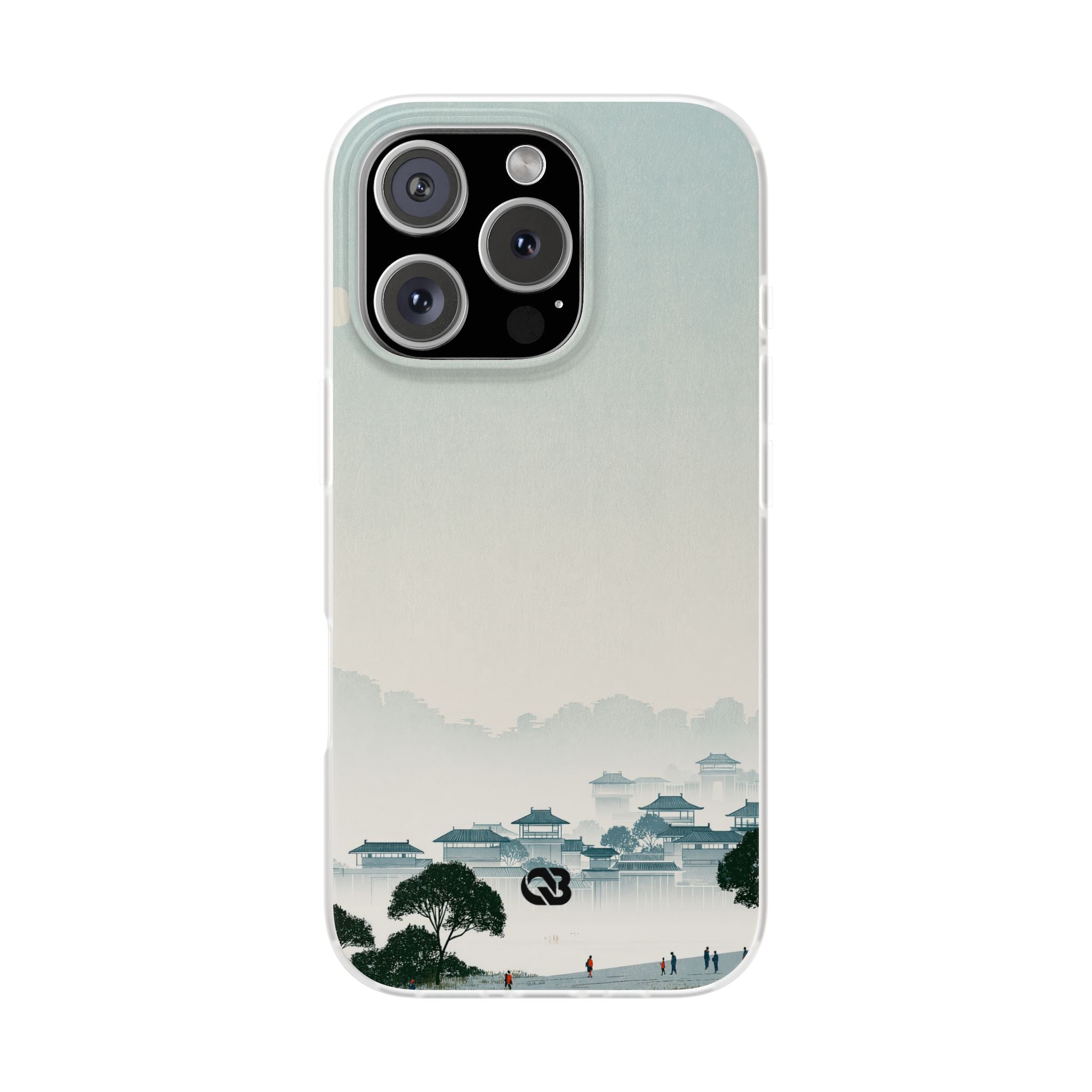 Blue Lite Phone Case for iPhone - Mist Valley Pagoda