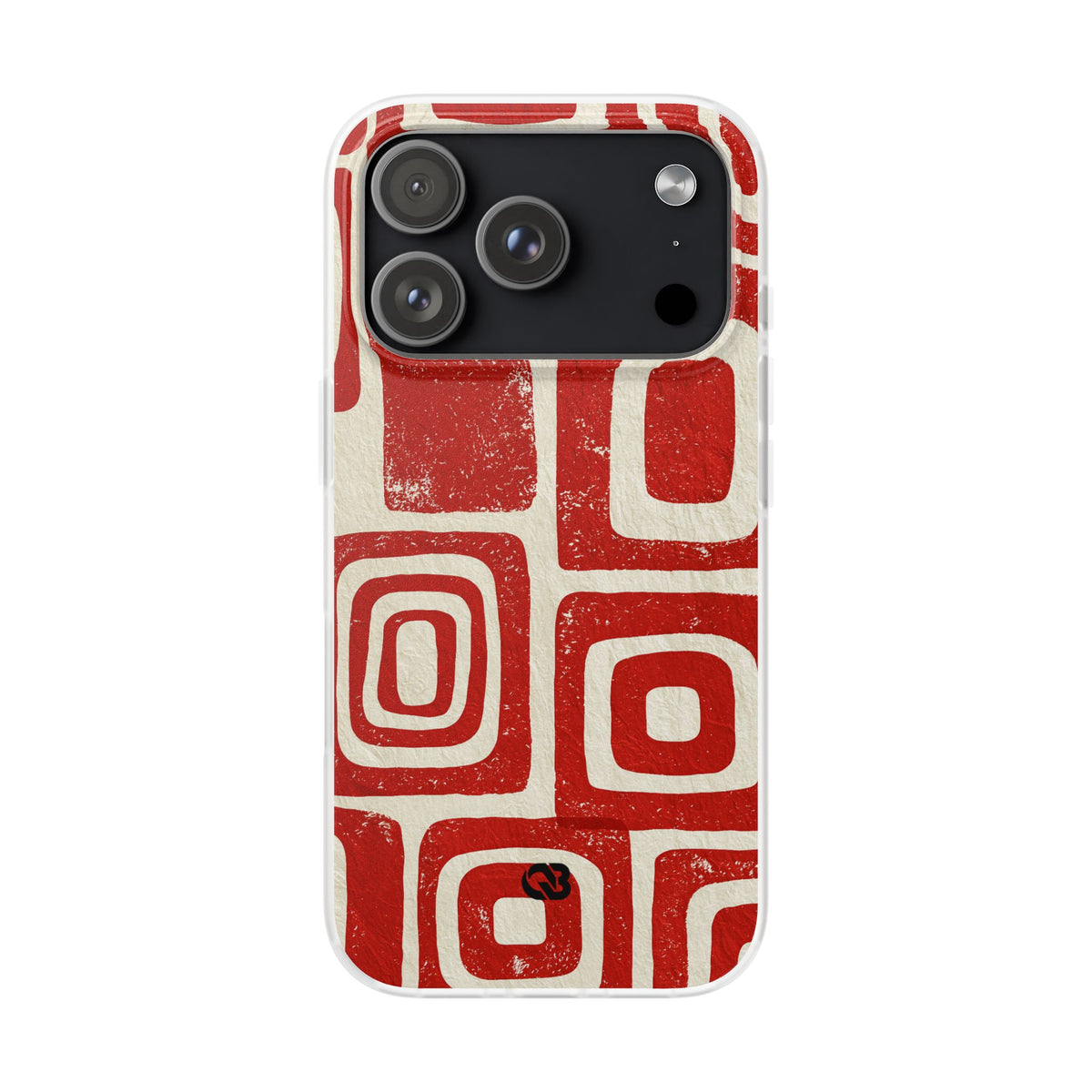 Vermilion Block Motif · Lite Phone Case for iPhone · Red