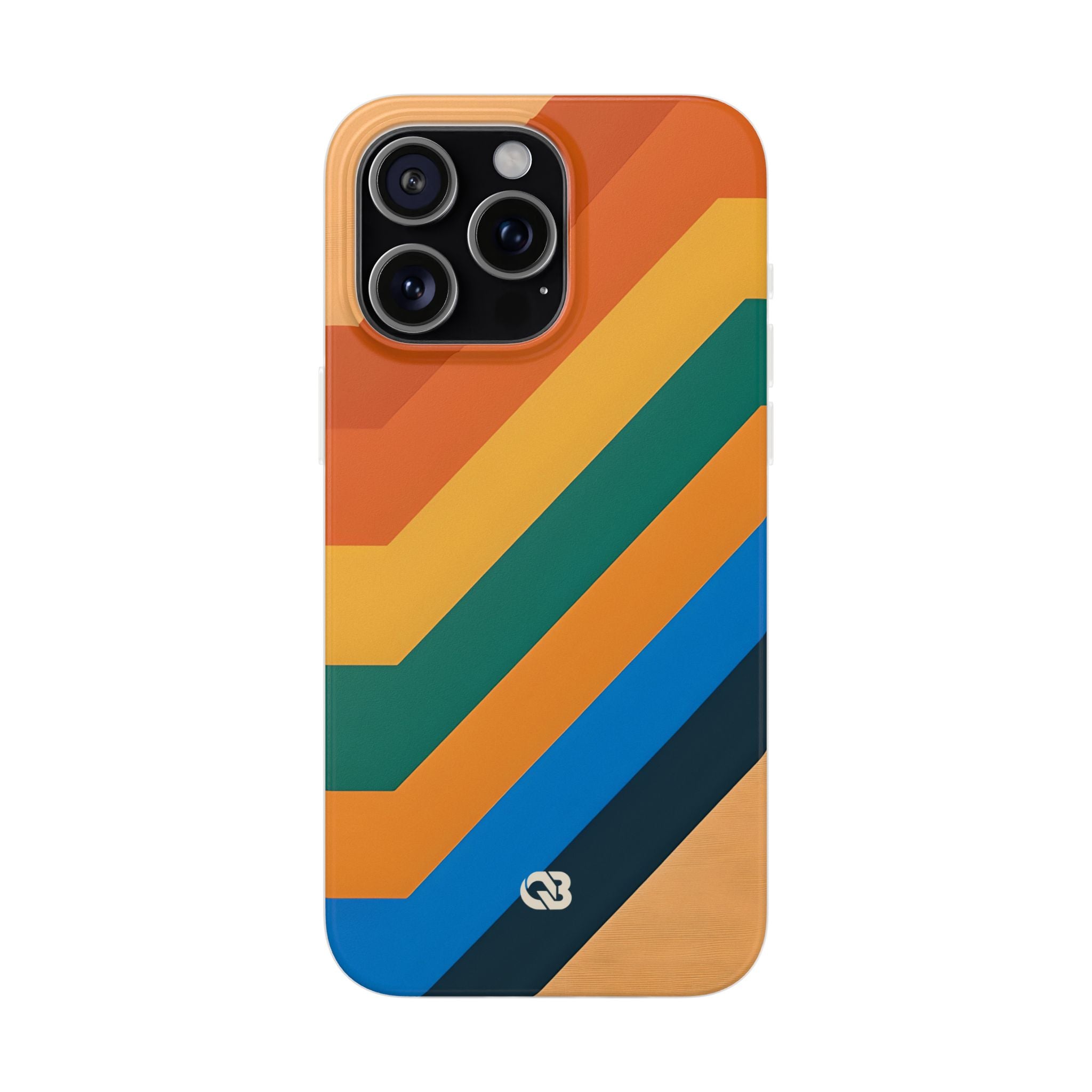 Retro Ridge Lines · Soft Phone Case for iPhone