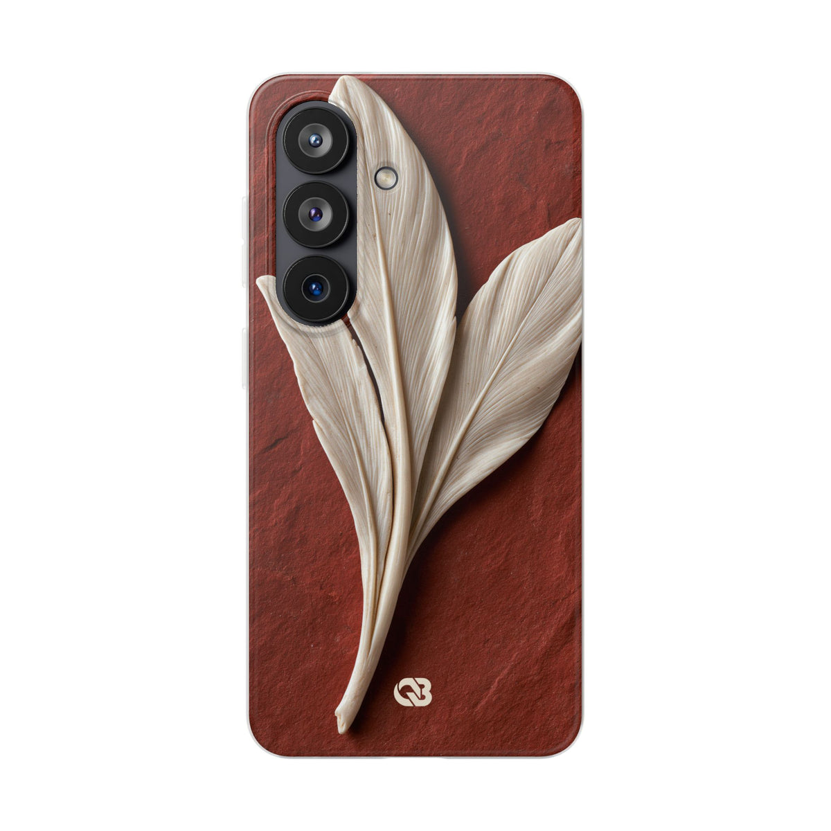 Carved Ivory Plume · Lite Phone Case for Samsung · Red