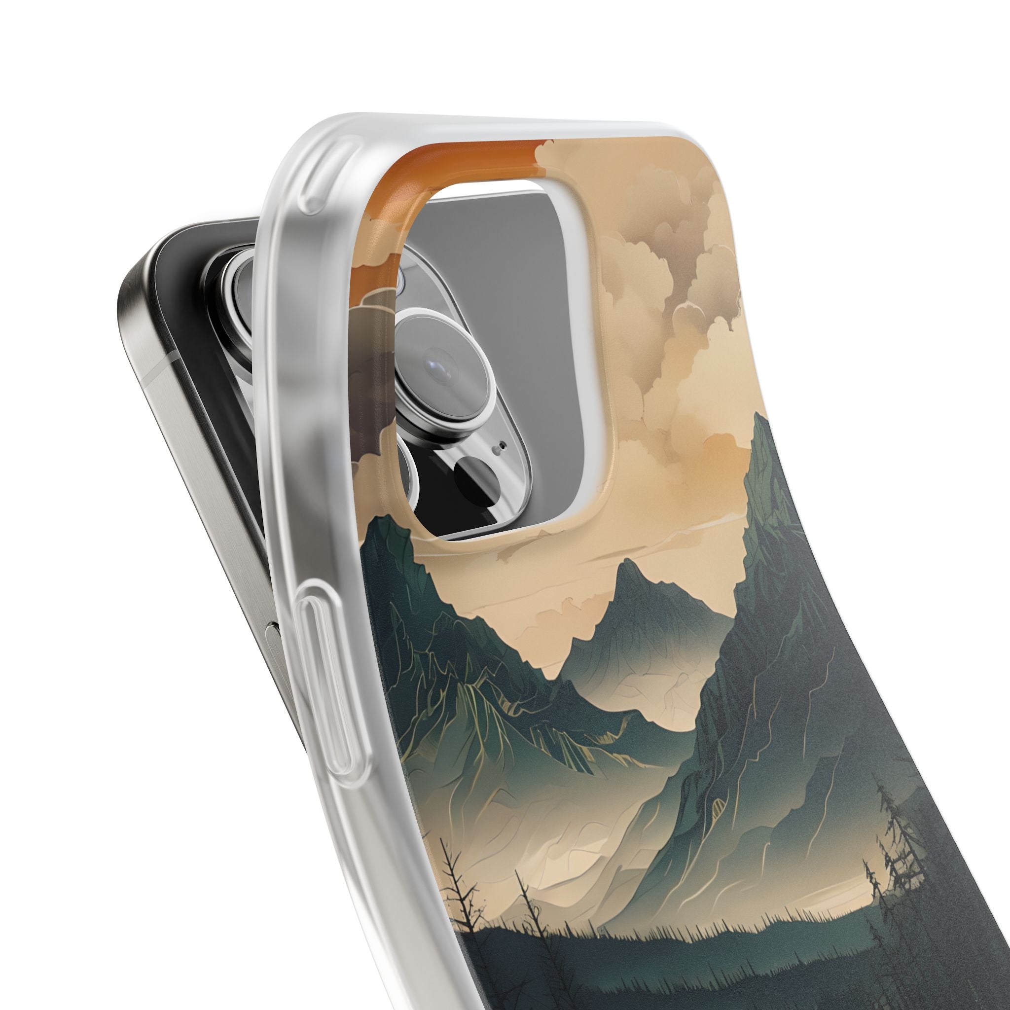 Summit River Dusk · Soft Phone Case for iPhone