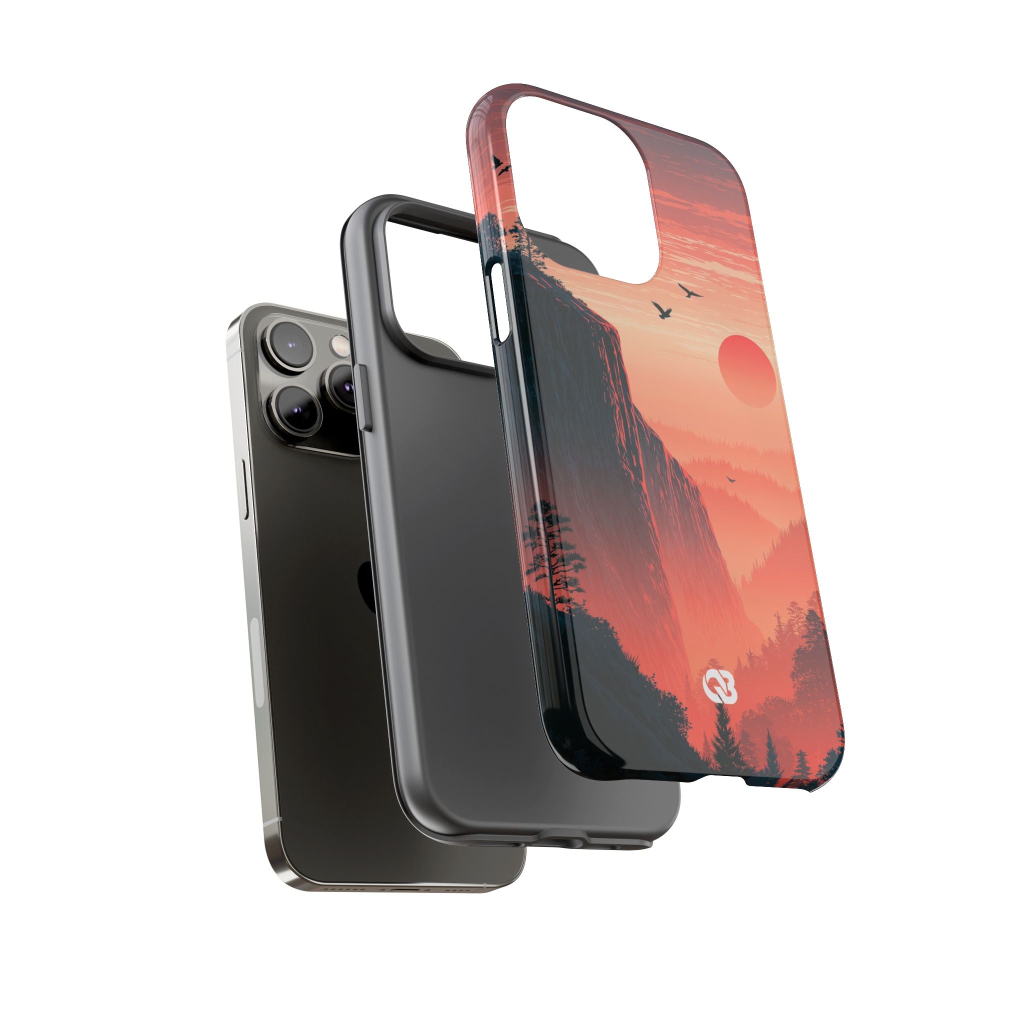 Orange Tough Phone Case for iPhone - Crimson Ridge Flight