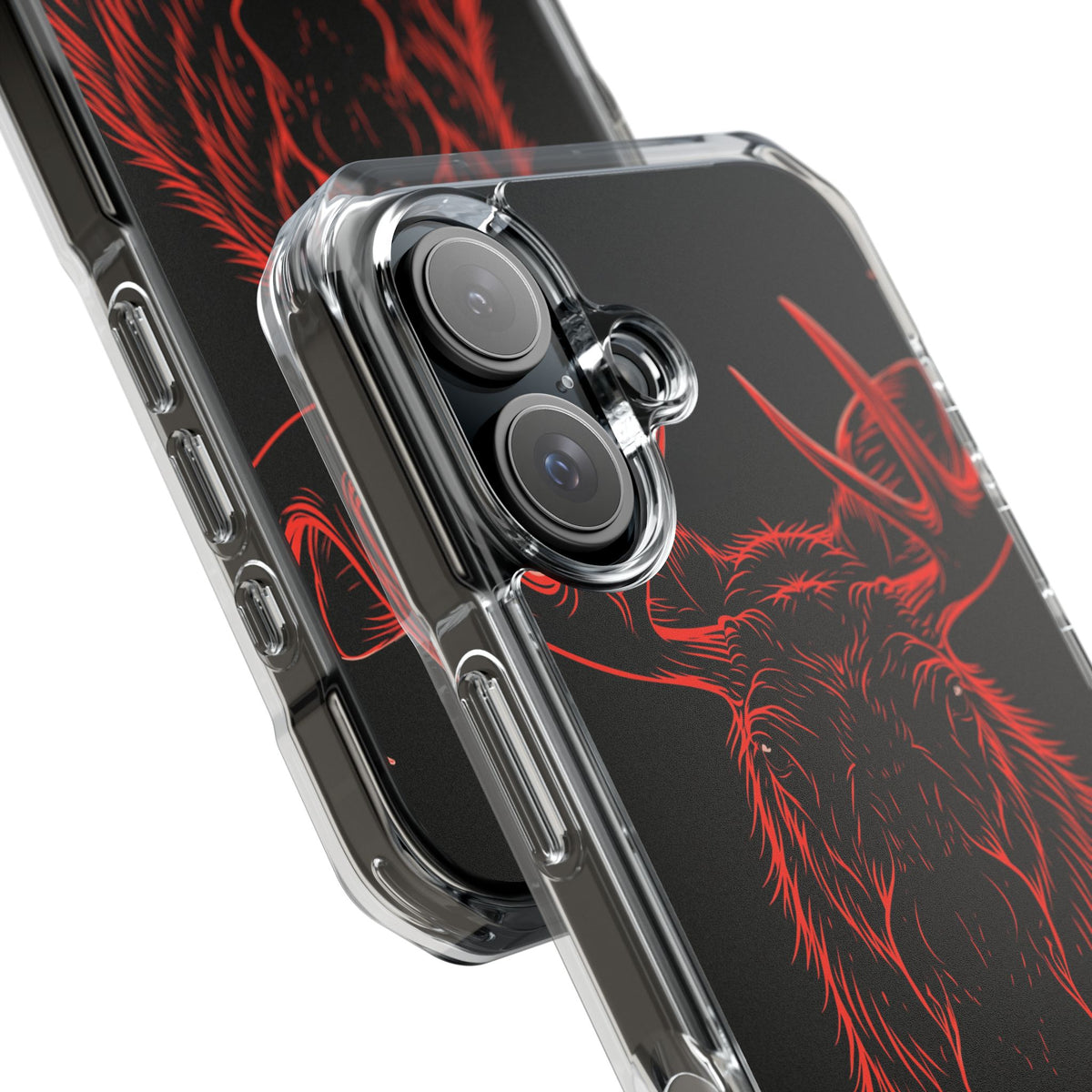 Crimson Horizon Moose · Impact Magnetic Phone Case for iPhone · Black