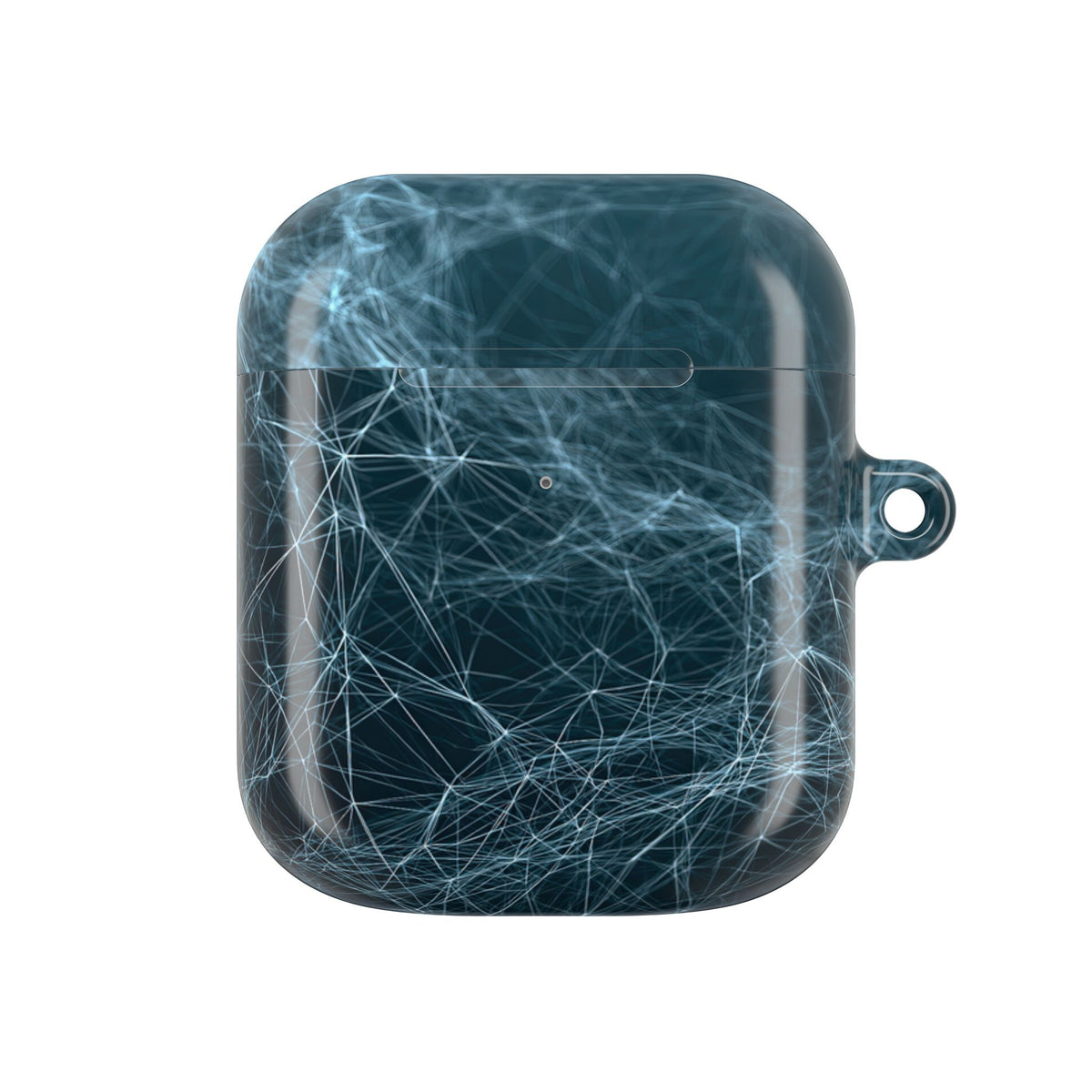 Cyan Lattice Grid · Hard Case for AirPods & AirPods Pro · Teal