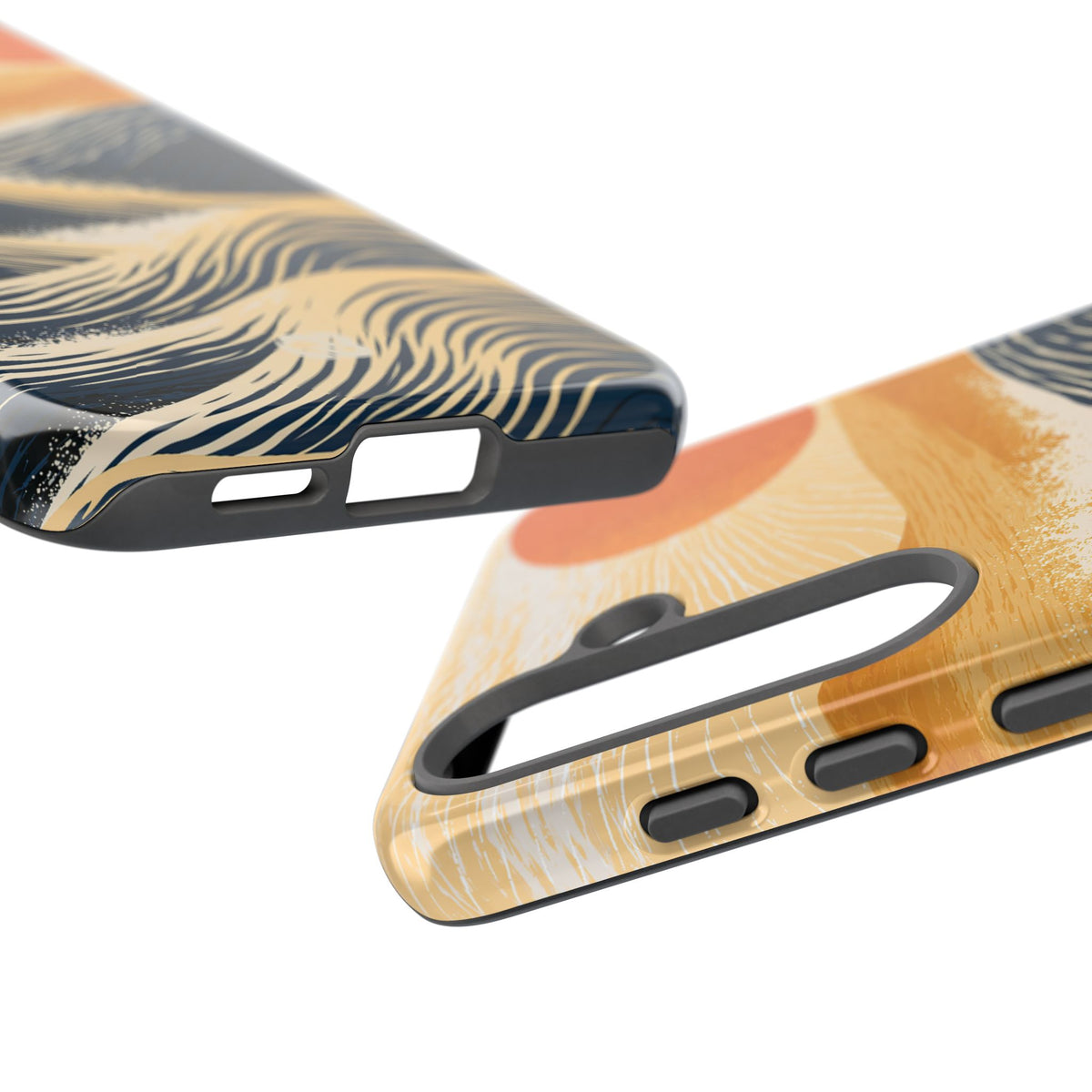 Golden Horizon Waves · Tough Phone Case for Samsung · Blue