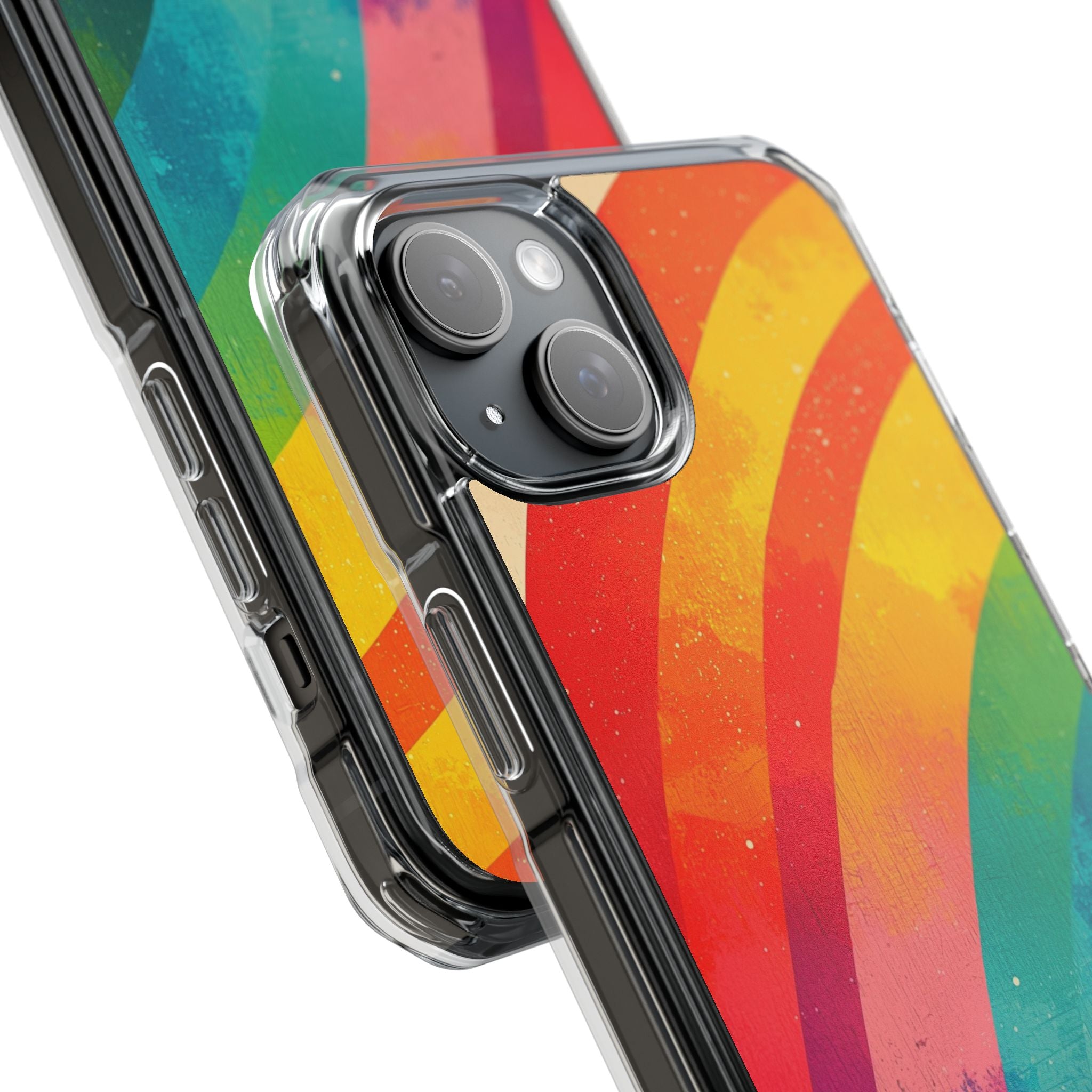 Textured Rainbow Arc iPhone 15 Plus Case - Impact