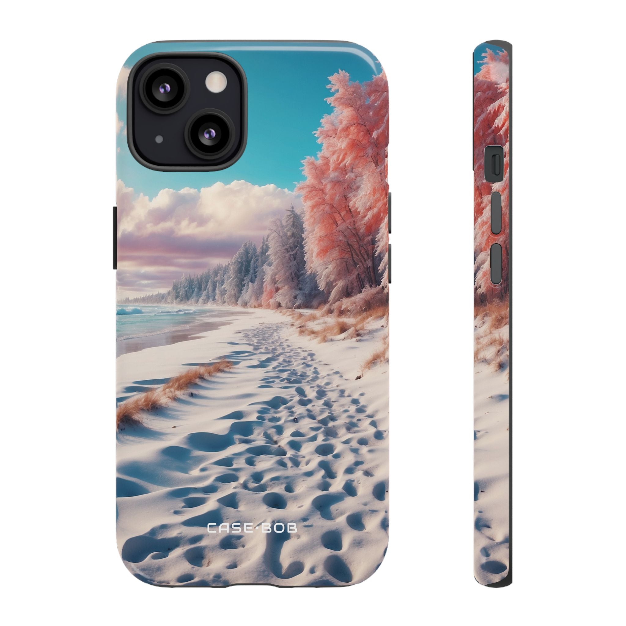 Snowy Footprints iPhone 13 Case - Tough