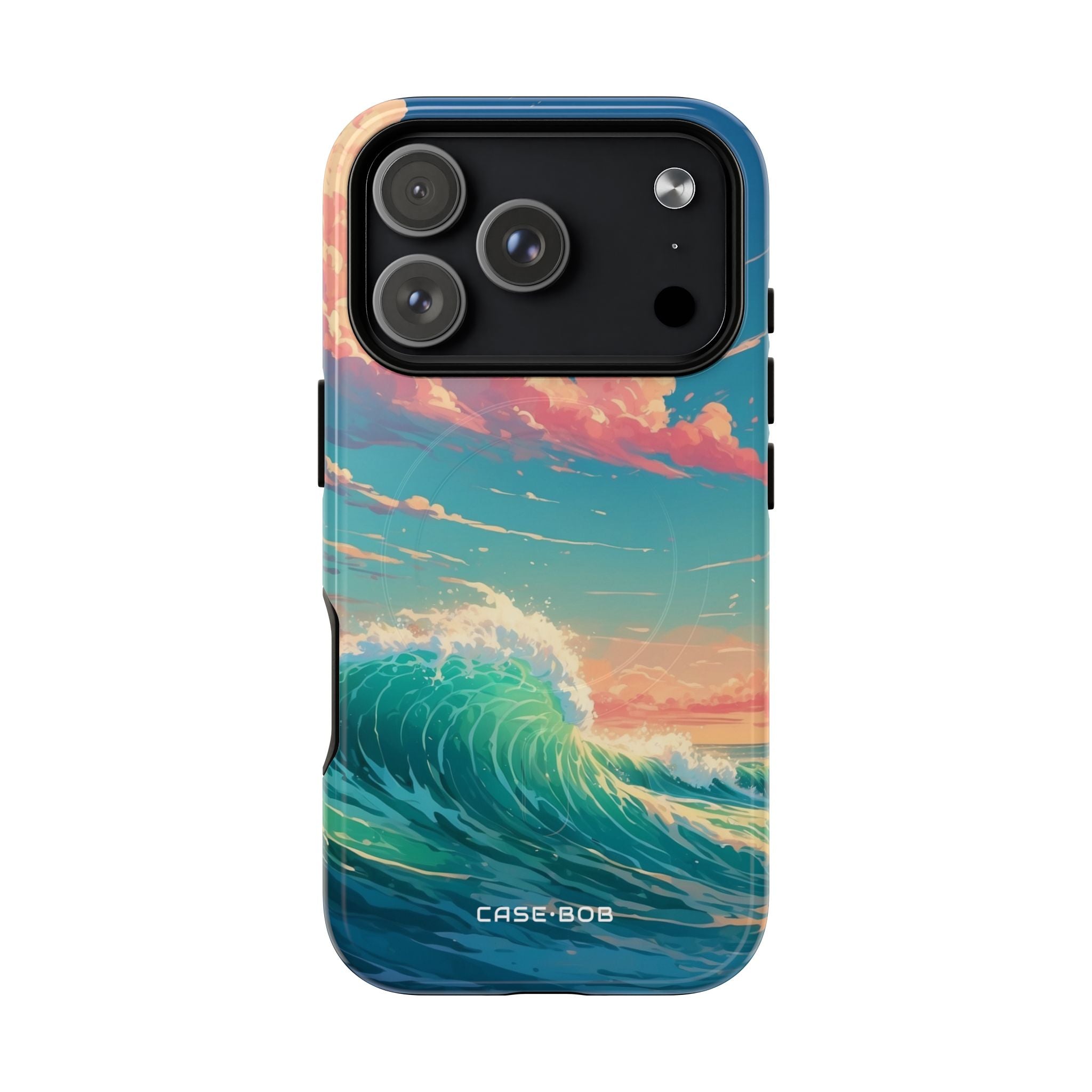 Turquoise Curl iPhone 17 Pro Case - Tough+ - CASE•BOB