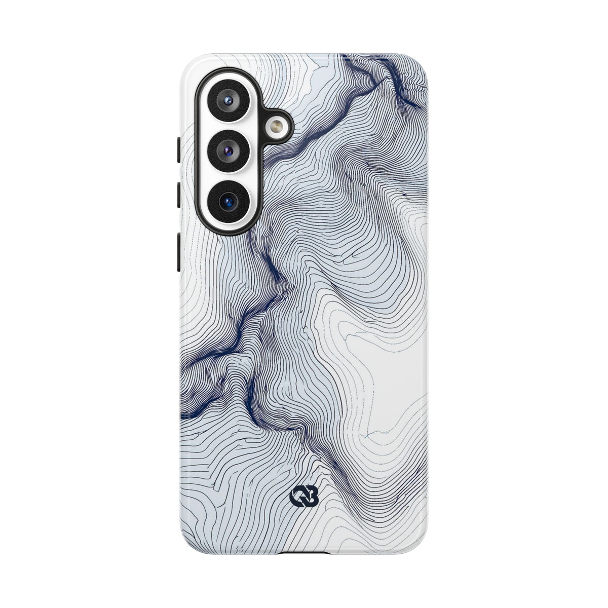 Nordic Ridge Contour · Tough Phone Case for Samsung · White