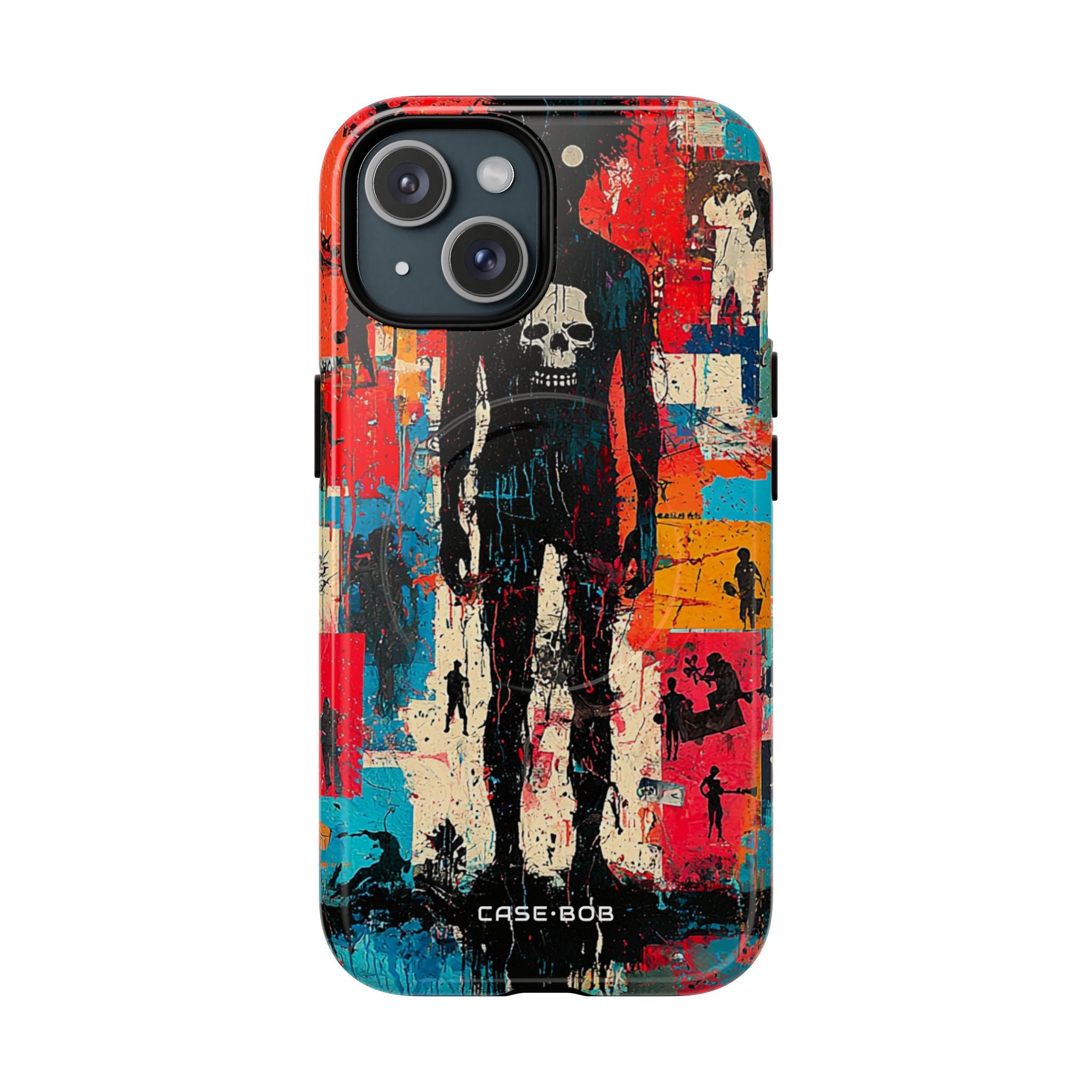 Spiky Skull Silhouette iPhone 15 Skal - Tough+