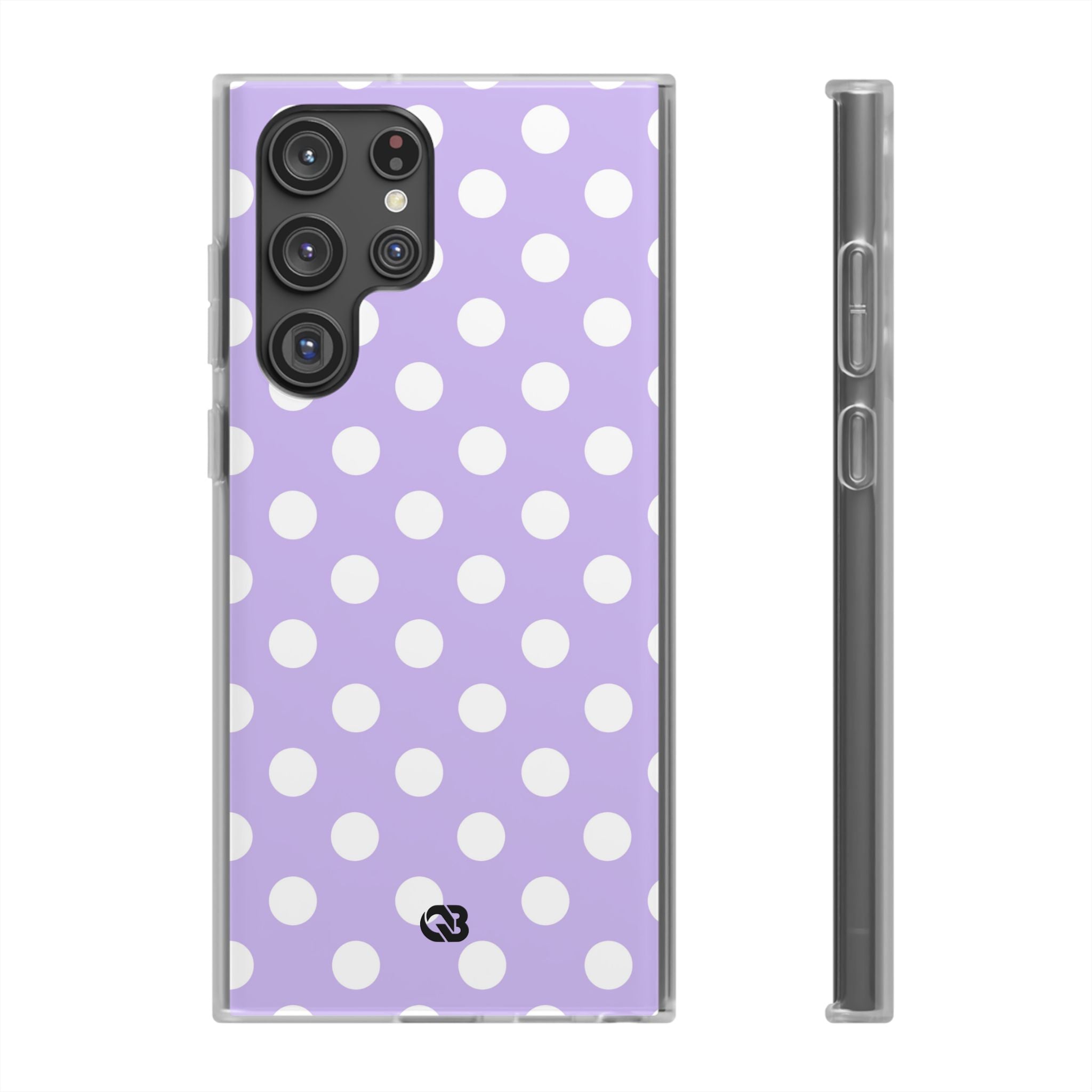 Lavender Polka Grid · Soft Phone Case for Samsung