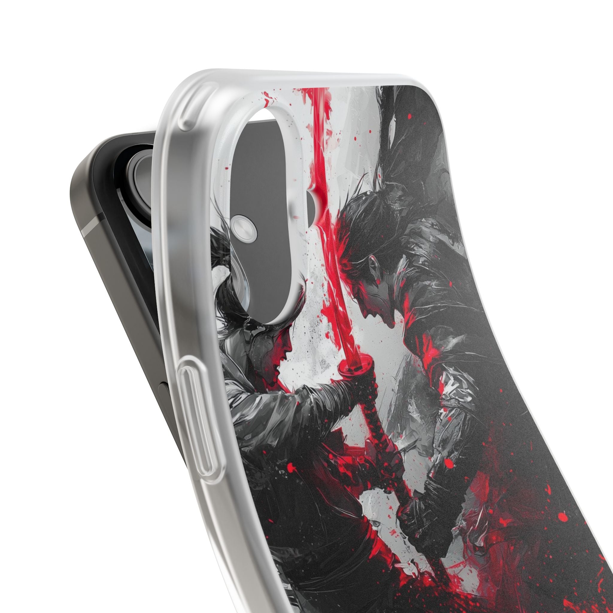 Shattered Crimson Duel · Soft Capa para iPhone