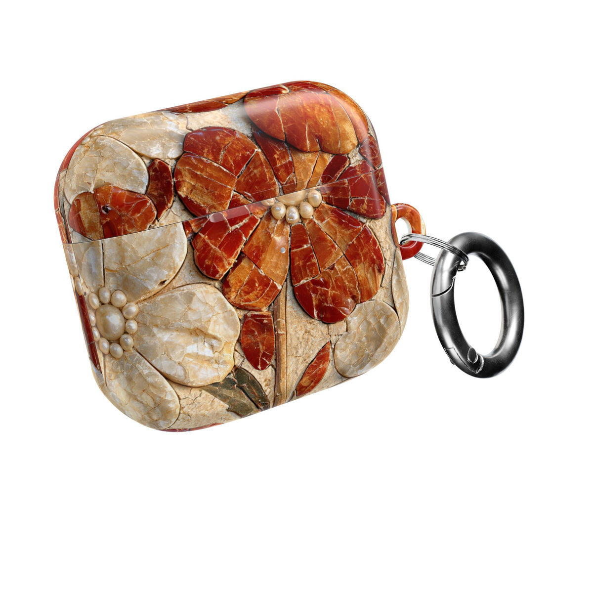 Carnelian Pearl Bloom · Hard Case for AirPods & AirPods Pro · Orange