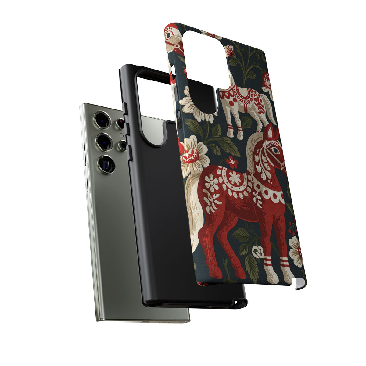 Nordic Dala Meadow · Tough Phone Case for Samsung · Red