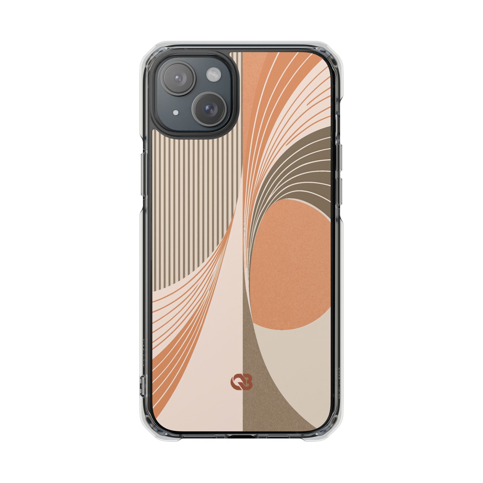 Orange Impact MagSafe Phone Case for iPhone - Desert Arc Horizon