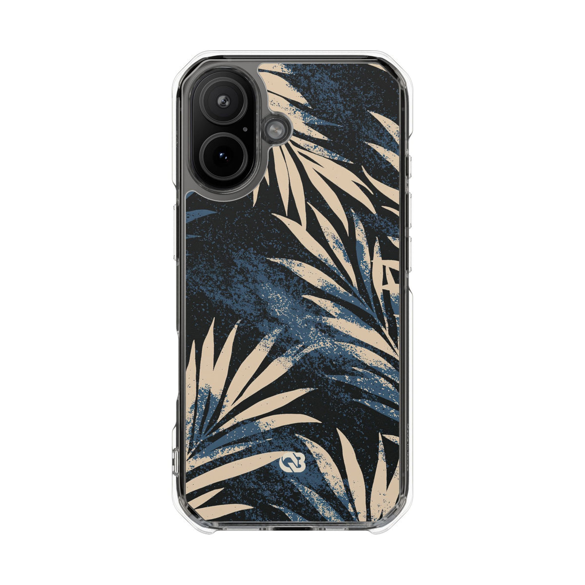 Blue Impact MagSafe Phone Case for iPhone - Indigo Sandstone Palm