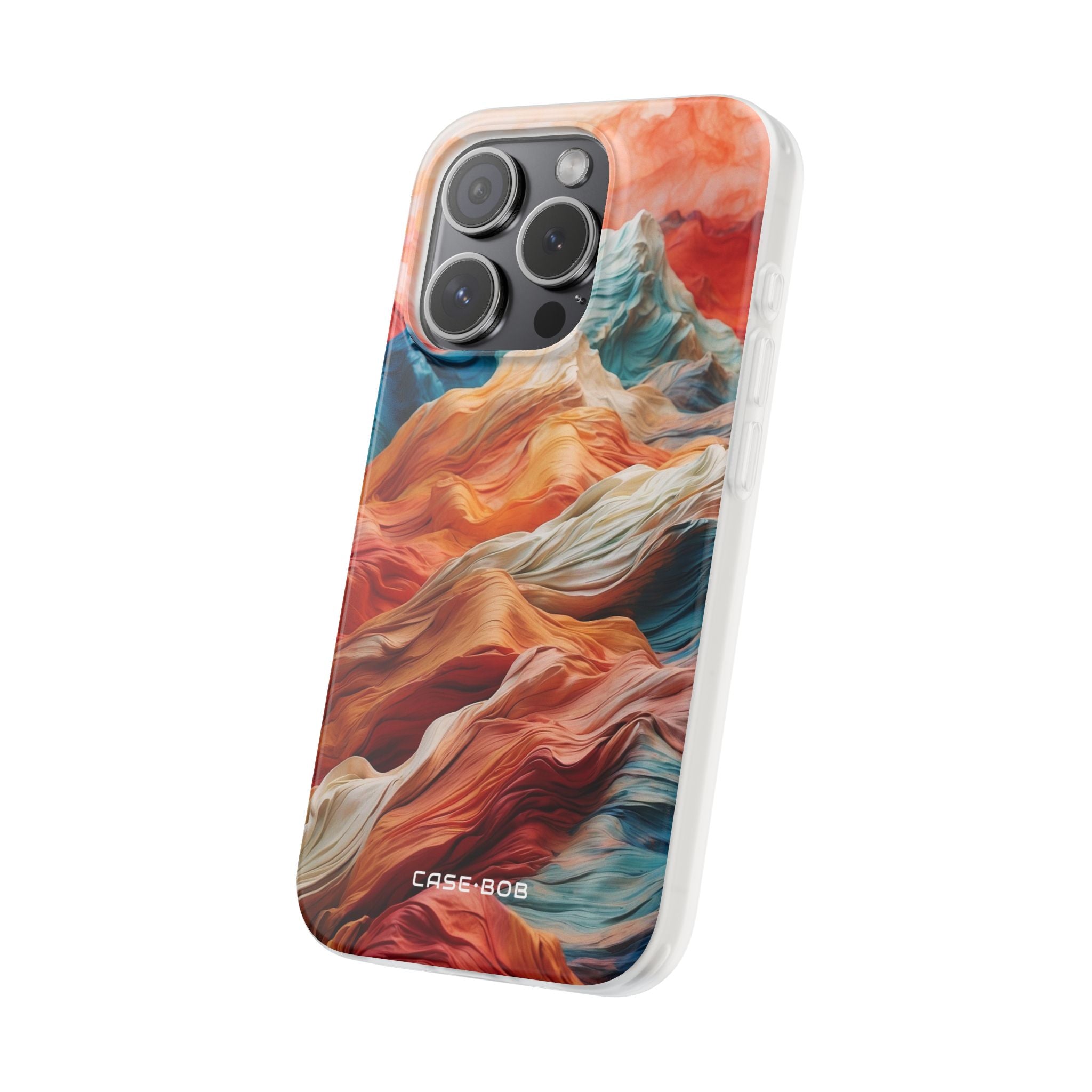 Fabric Peaks Cream iPhone 15 Pro Case - Soft