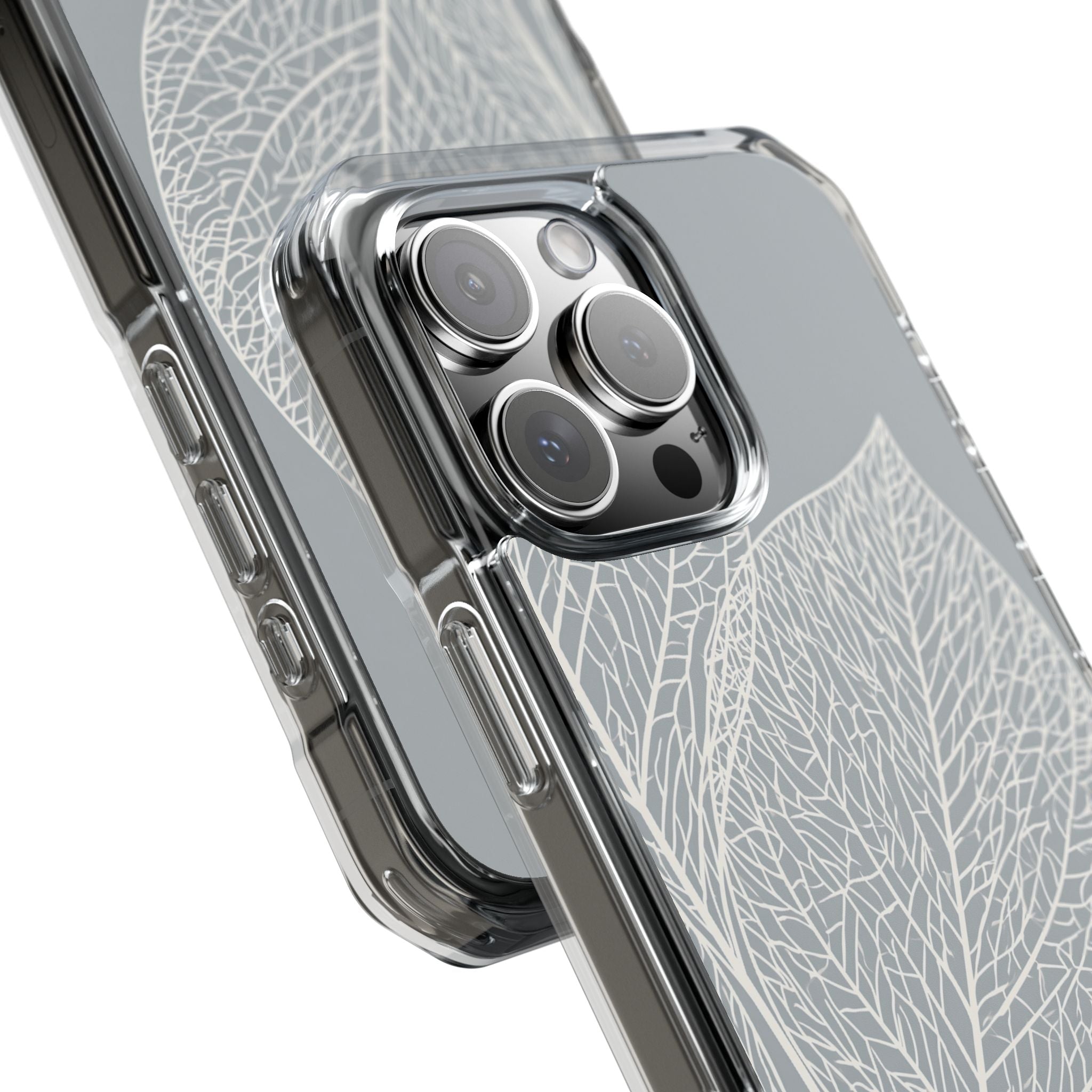 Grey Impact MagSafe Phone Case for iPhone - Frosted Ash Veins
