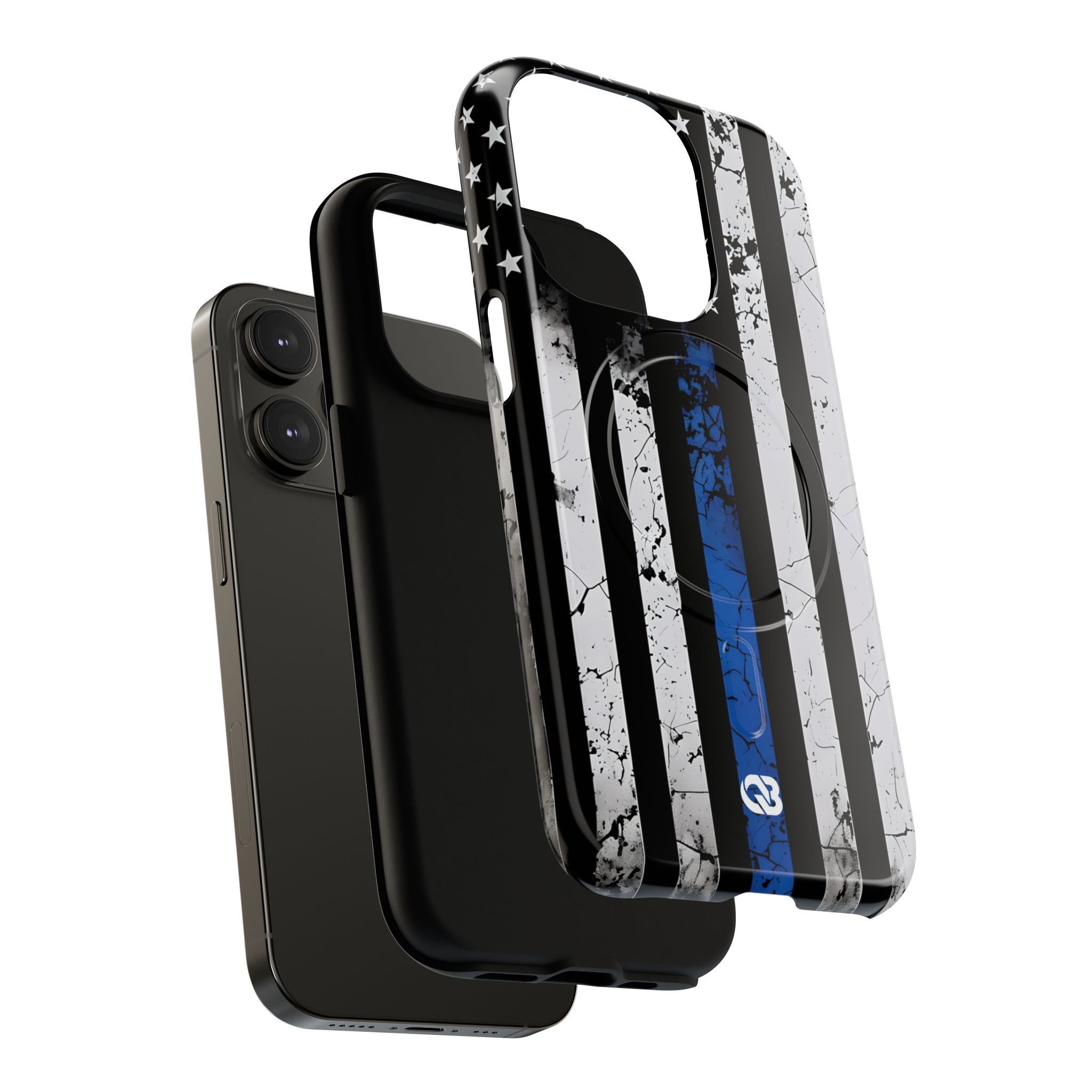 Gritty Cobalt Flag · Tough+ Phone Case for iPhone · Magsafe