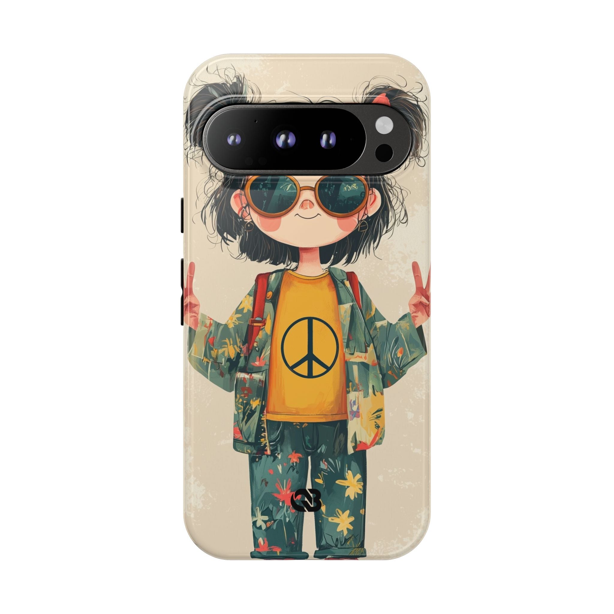 Retro Peace Girl · Coque de téléphone Tough pour Google Pixel