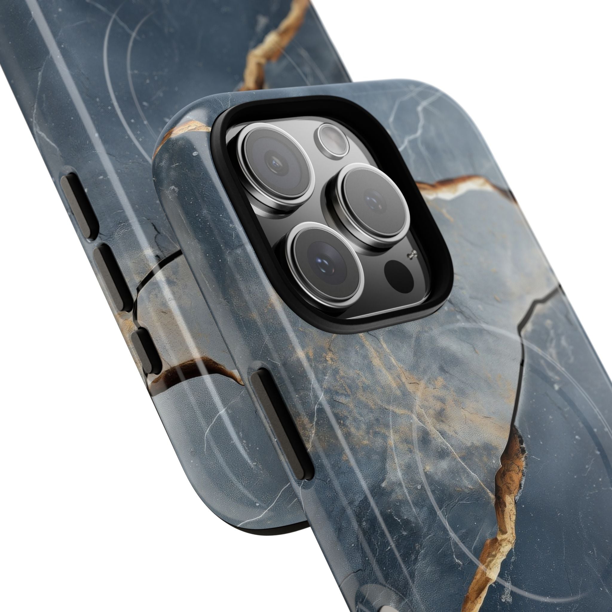 Jagged Vein Navy iPhone 16 Pro Case - Tough+