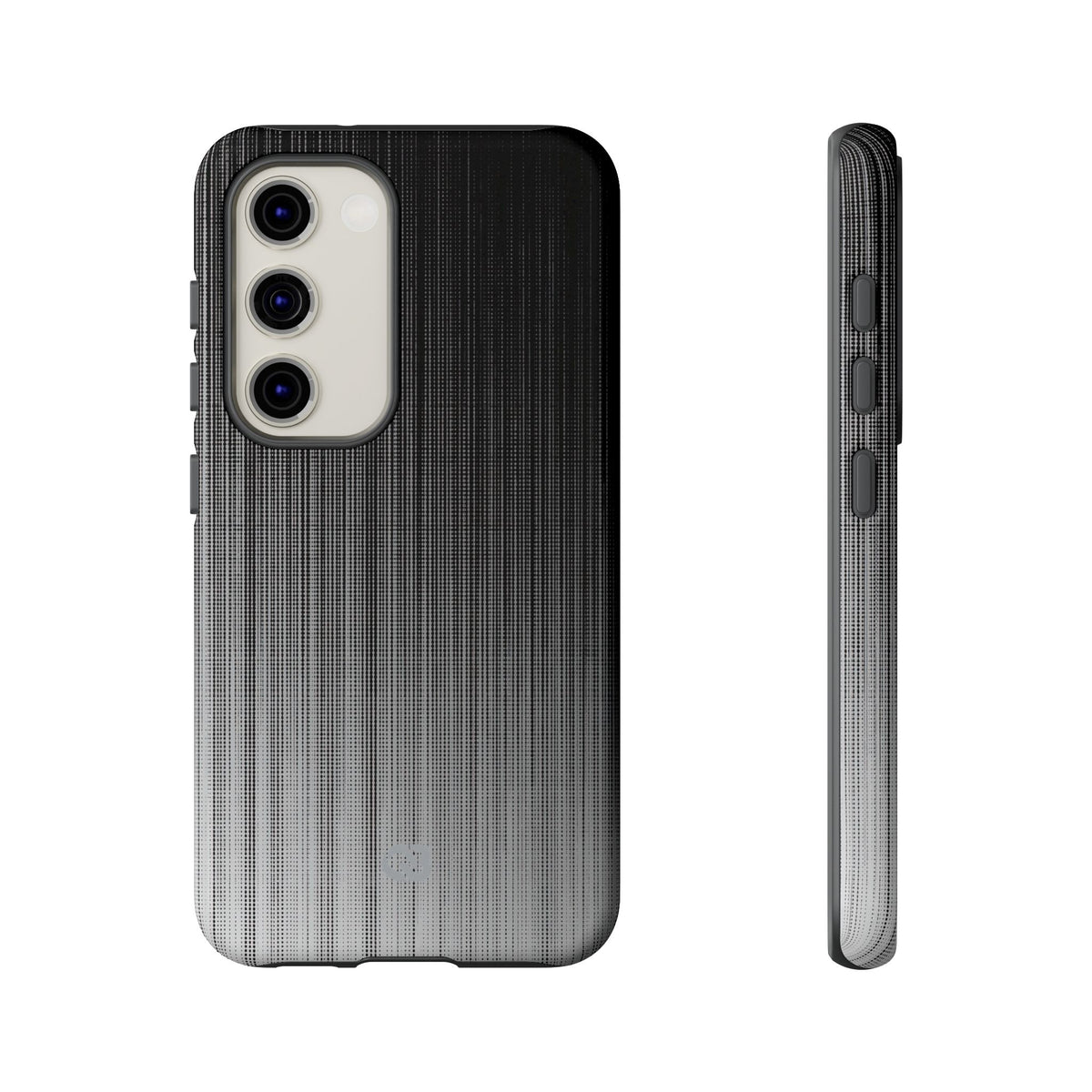Grey Tough Phone Case for Samsung - Static Vertical Dither