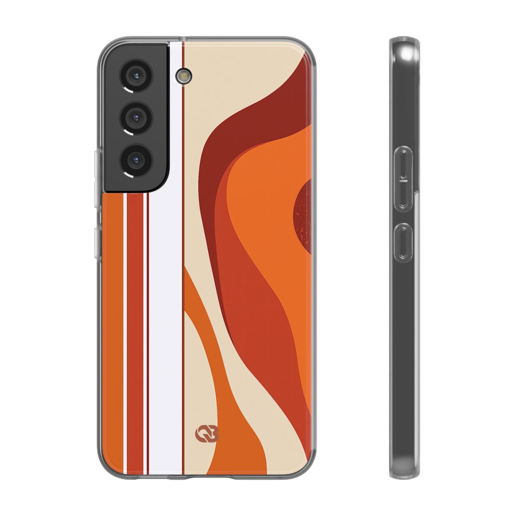 Orange Lite Phone Case for Samsung - Terracotta Metro Line