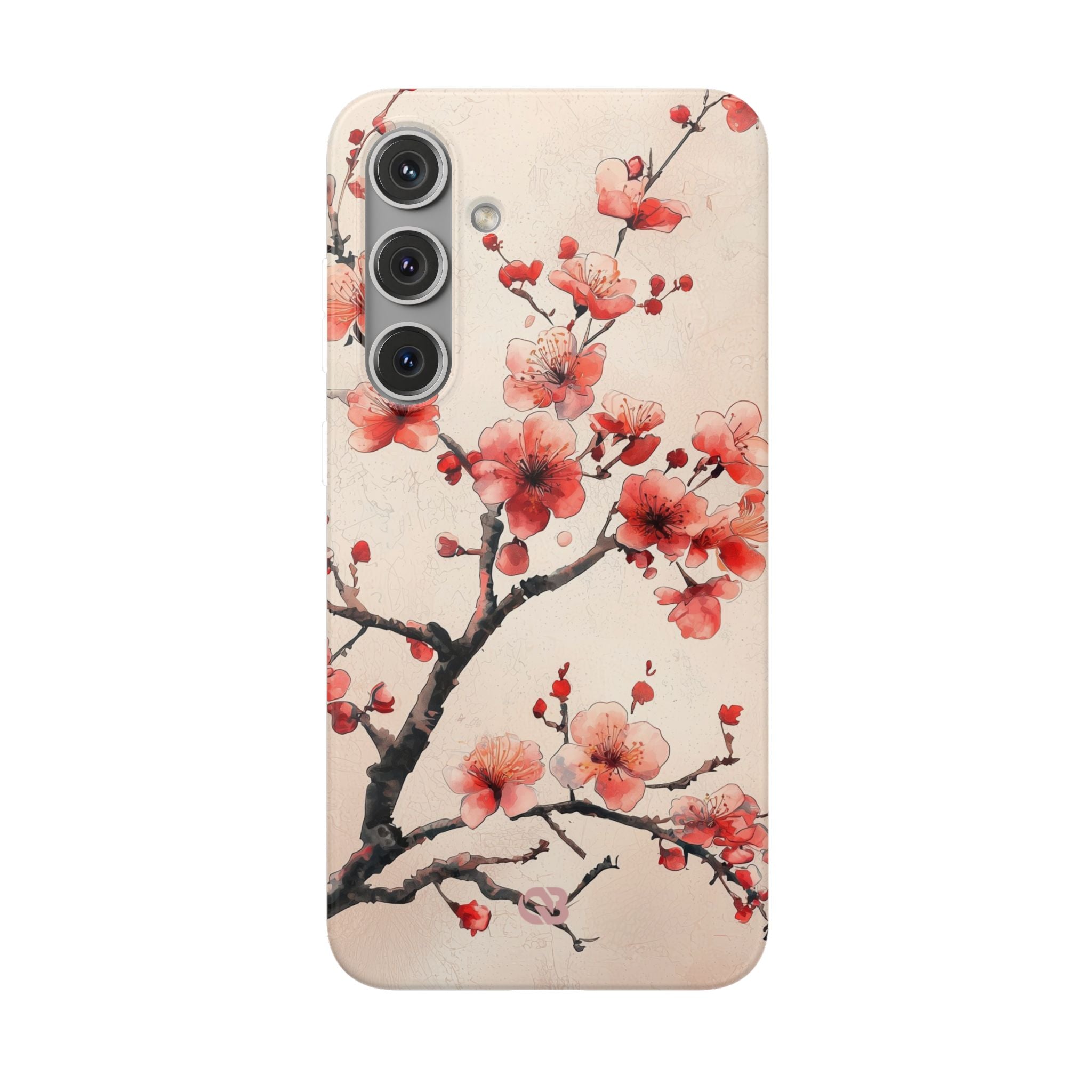 Crimson Silk Flora · Soft Phone Case for Samsung