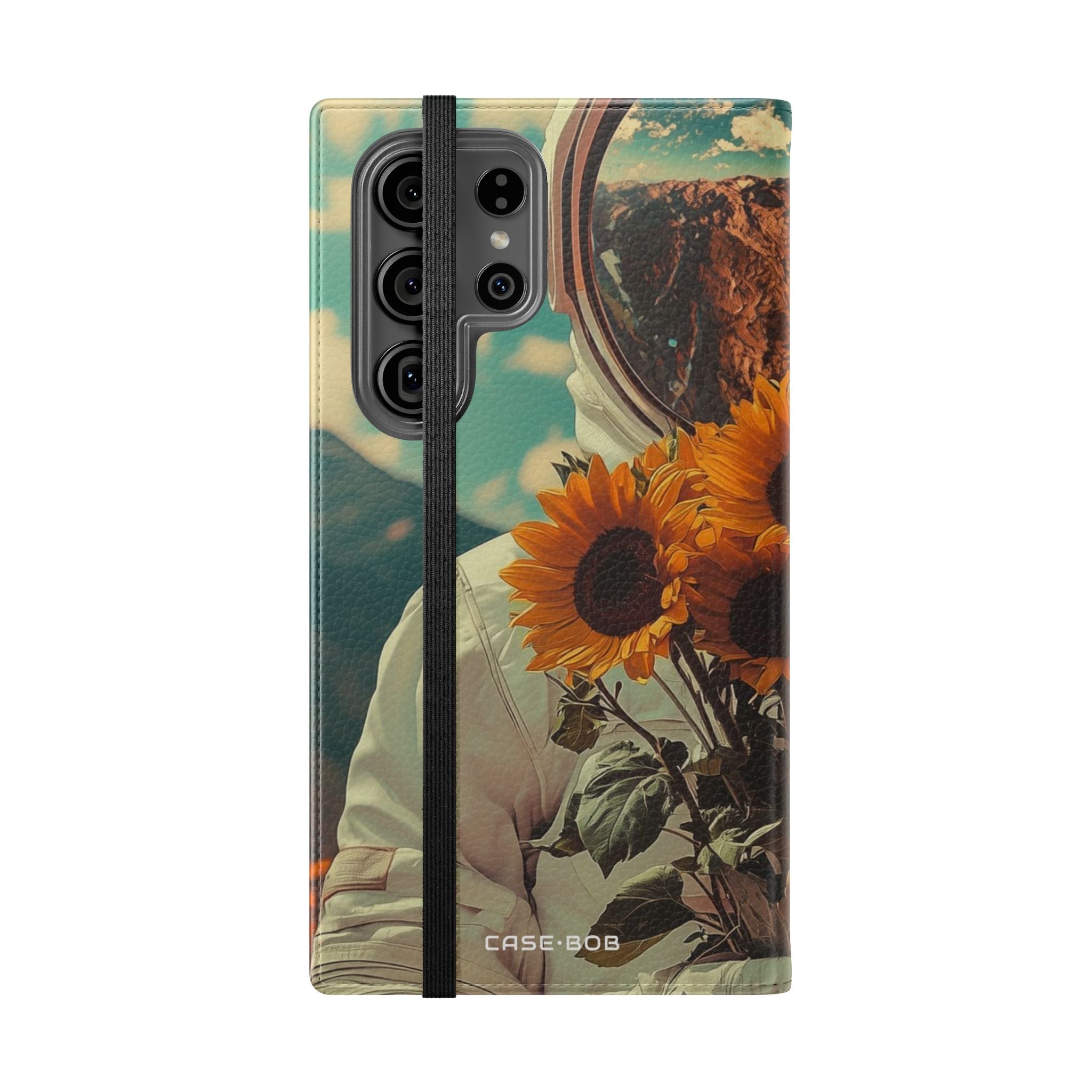 Auringonkukka Astronaut - Samsung S23 Ultra Case - Lompakko