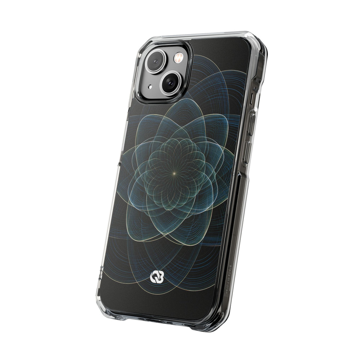 Blue Impact MagSafe Phone Case for iPhone - Celestial Wireframe Bloom