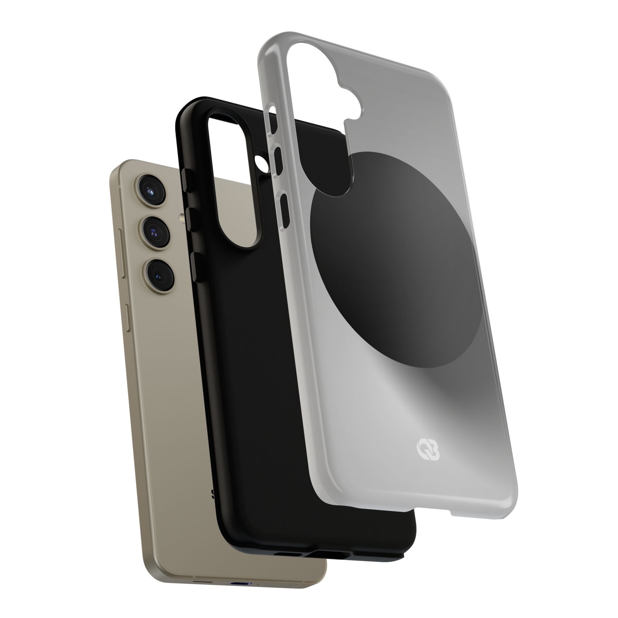 Grey Tough Phone Case for Samsung - Matte Onyx Sphere