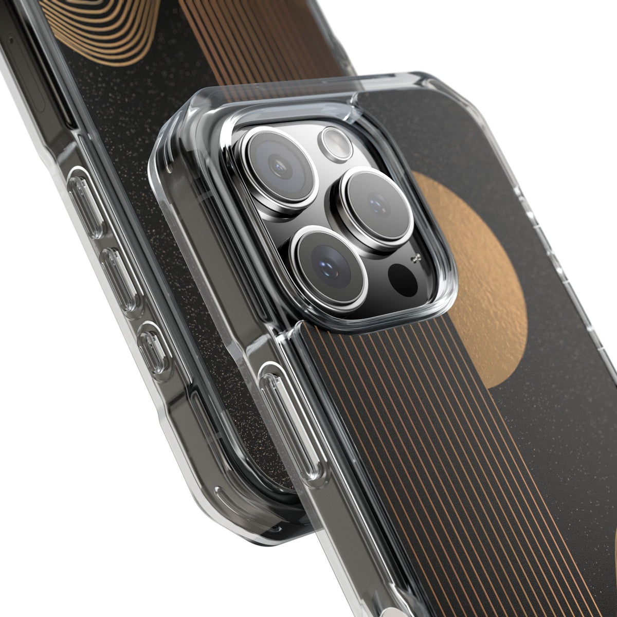 Gold Impact MagSafe Phone Case for iPhone - Gilded Obsidian Dunes