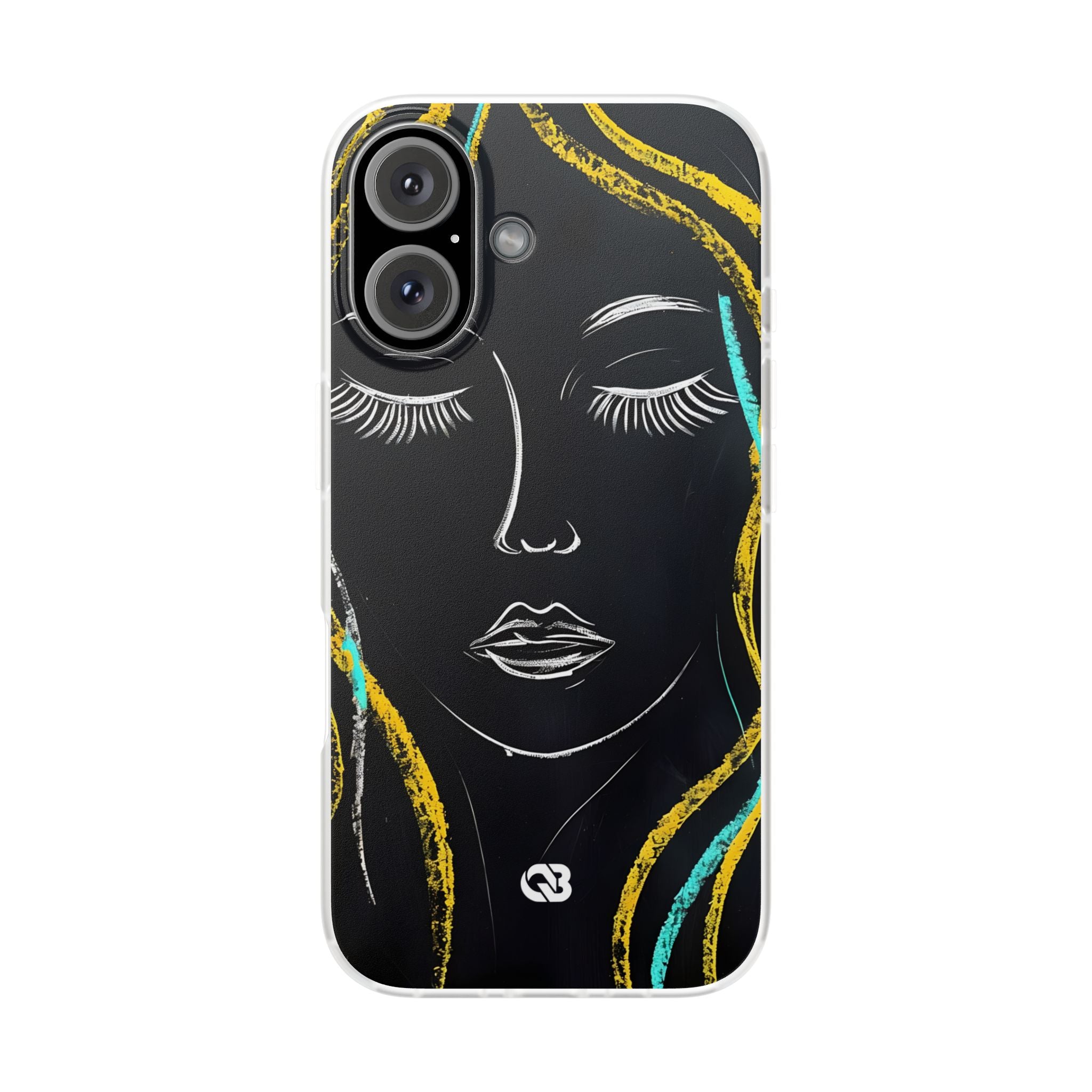 Obsidian Chalk Portrait · Soft Phone Case for iPhone