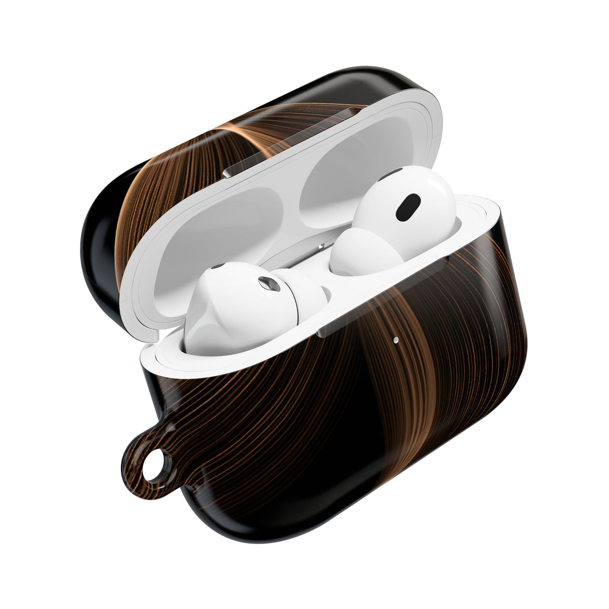 Amber Contour Flow · Hard Case for AirPods & AirPods Pro · Black