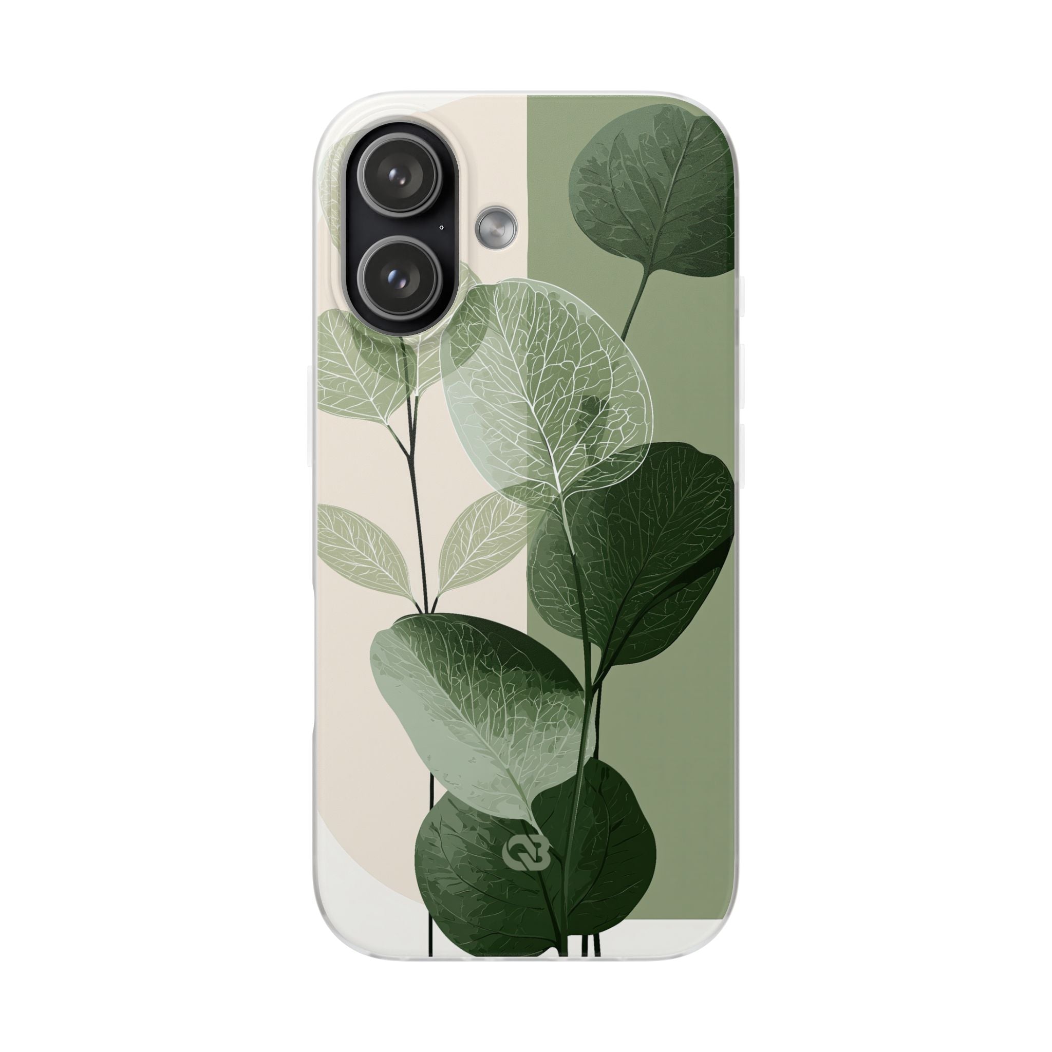 Green Lite Phone Case for iPhone - Sage Leaf Skeletals