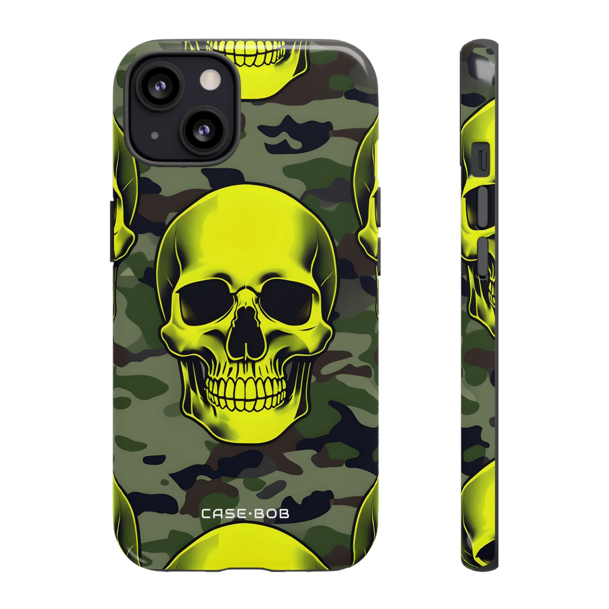 Neon Skull Camo iPhone 13 Case - Tough