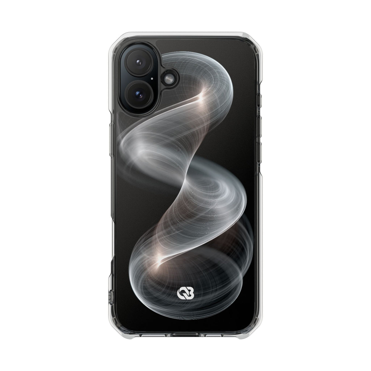 Luminous Vortex · Clear Impact Magnetic Phone Case for iPhone · Black
