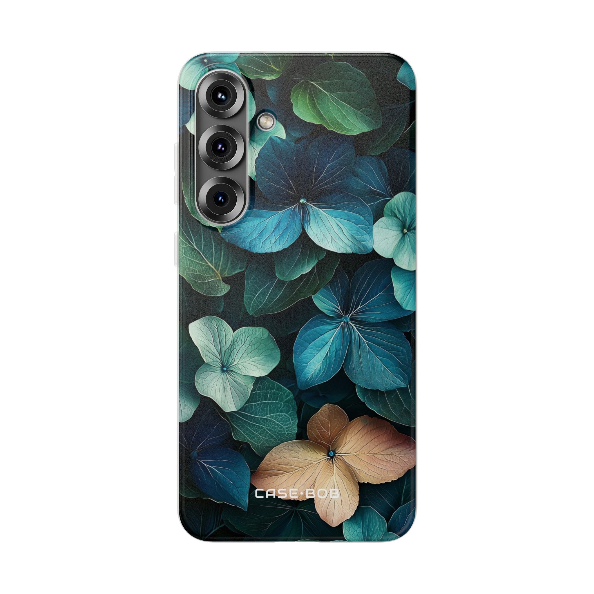 Tan Blossom Blues Samsung S25 Plus Case - Soft