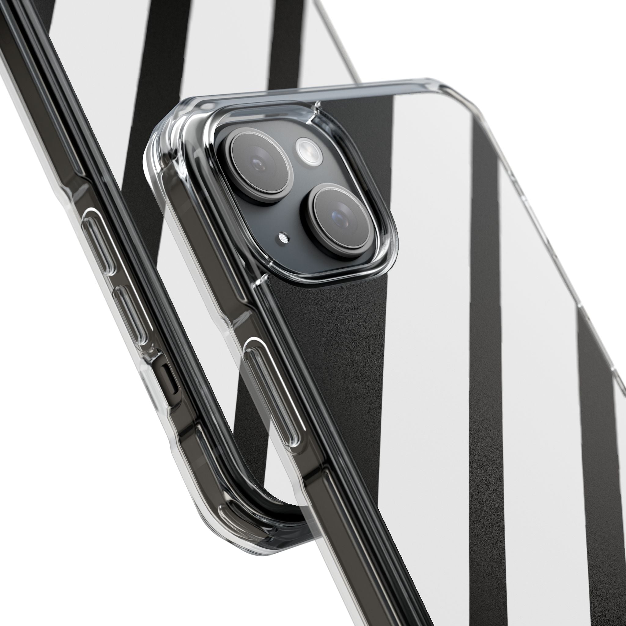 Diagonal Bands Noir iPhone 15 Plus Case - Impact