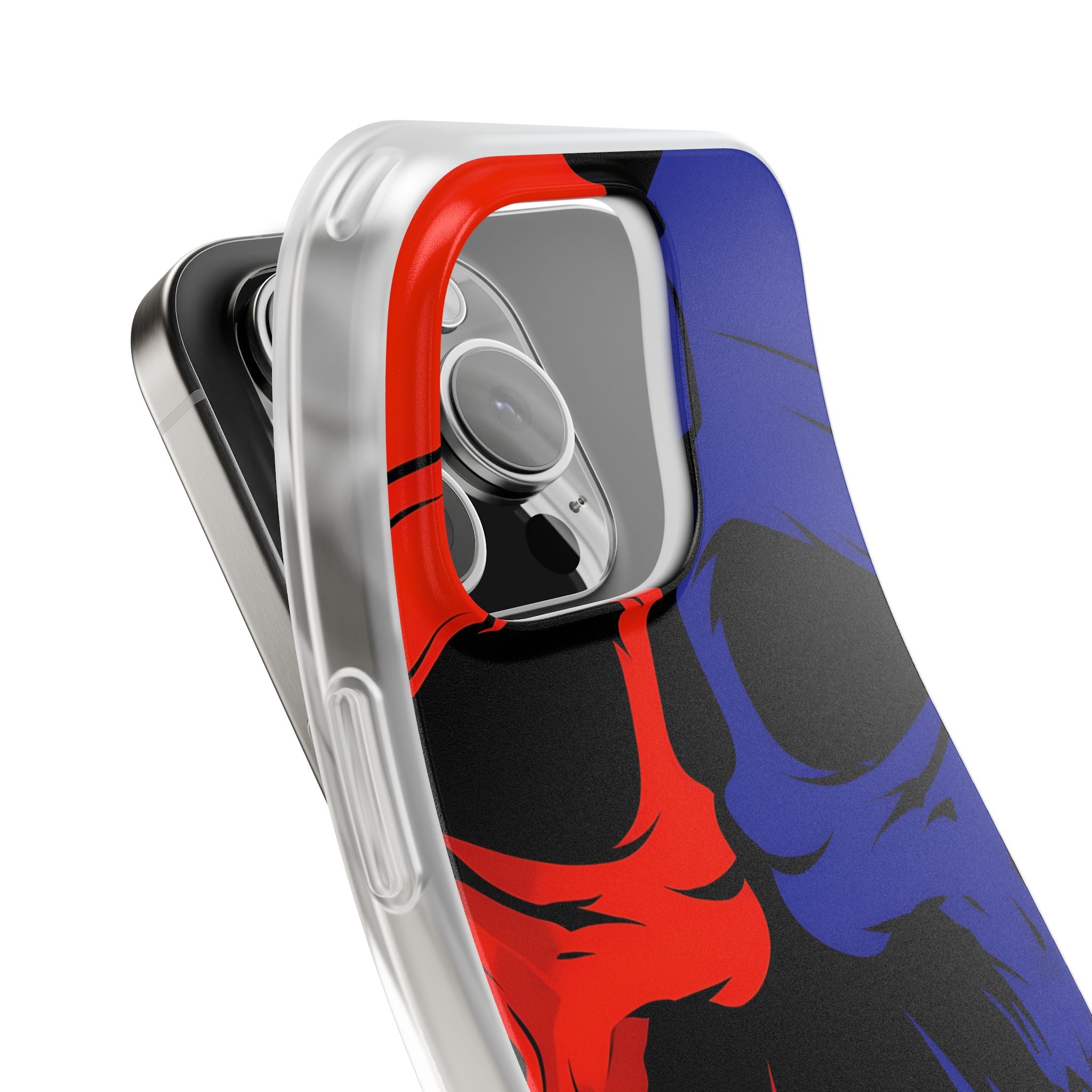 Crimson Cobalt Skulls · Soft Phone Case for iPhone