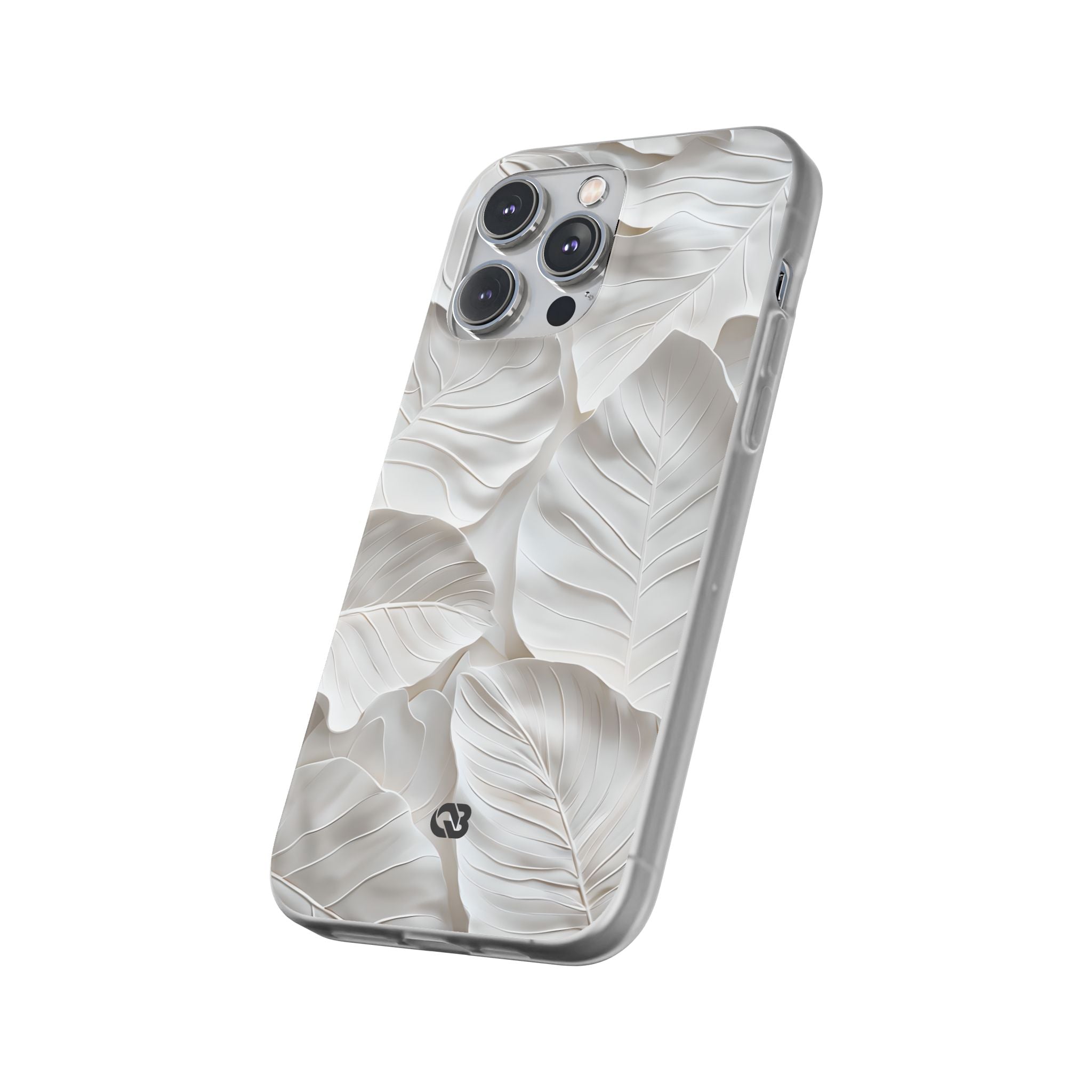 Sculpted Ivory Leaves · Soft Phone Case for iPhone