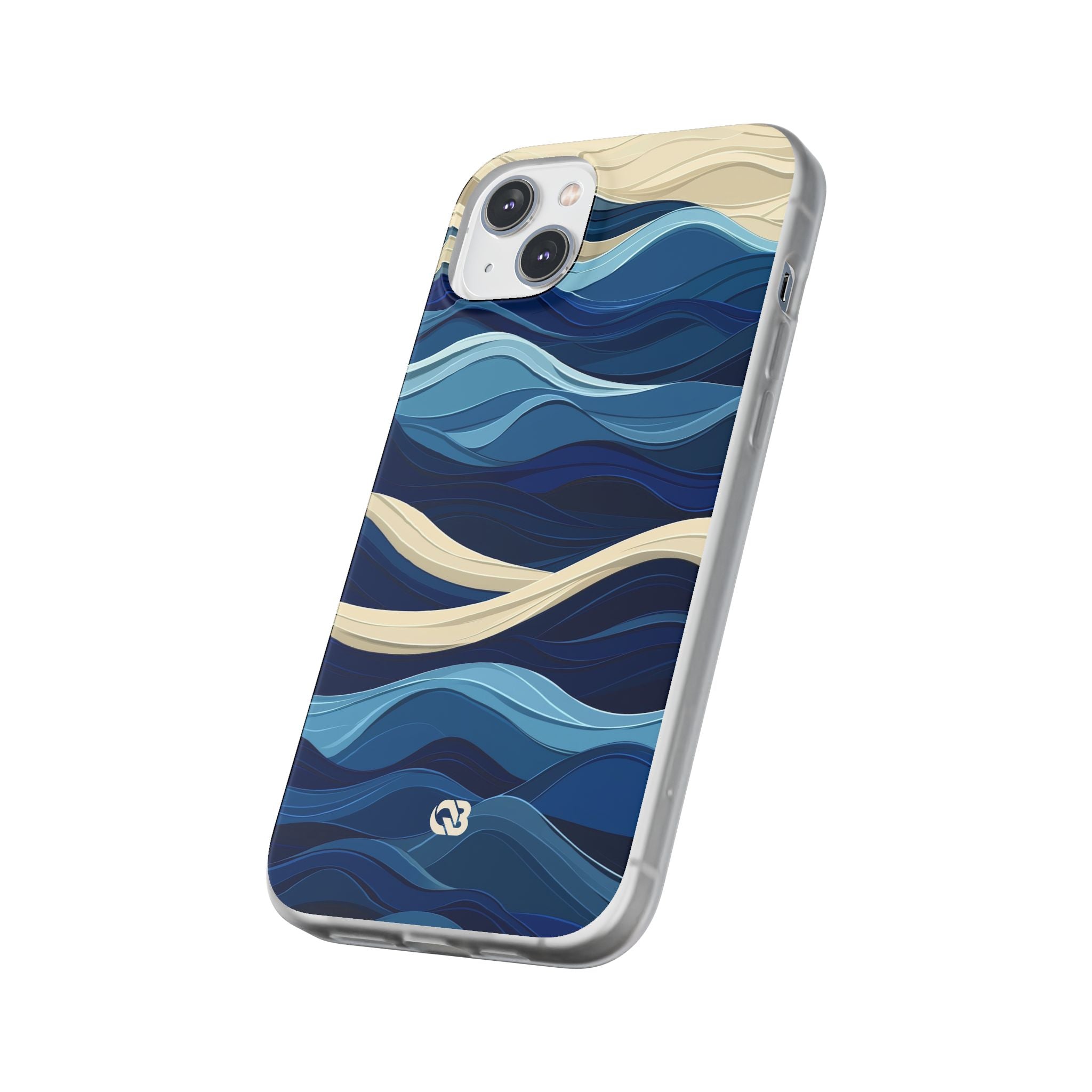 Cobalt Coast Layers · Soft Phone Case for iPhone