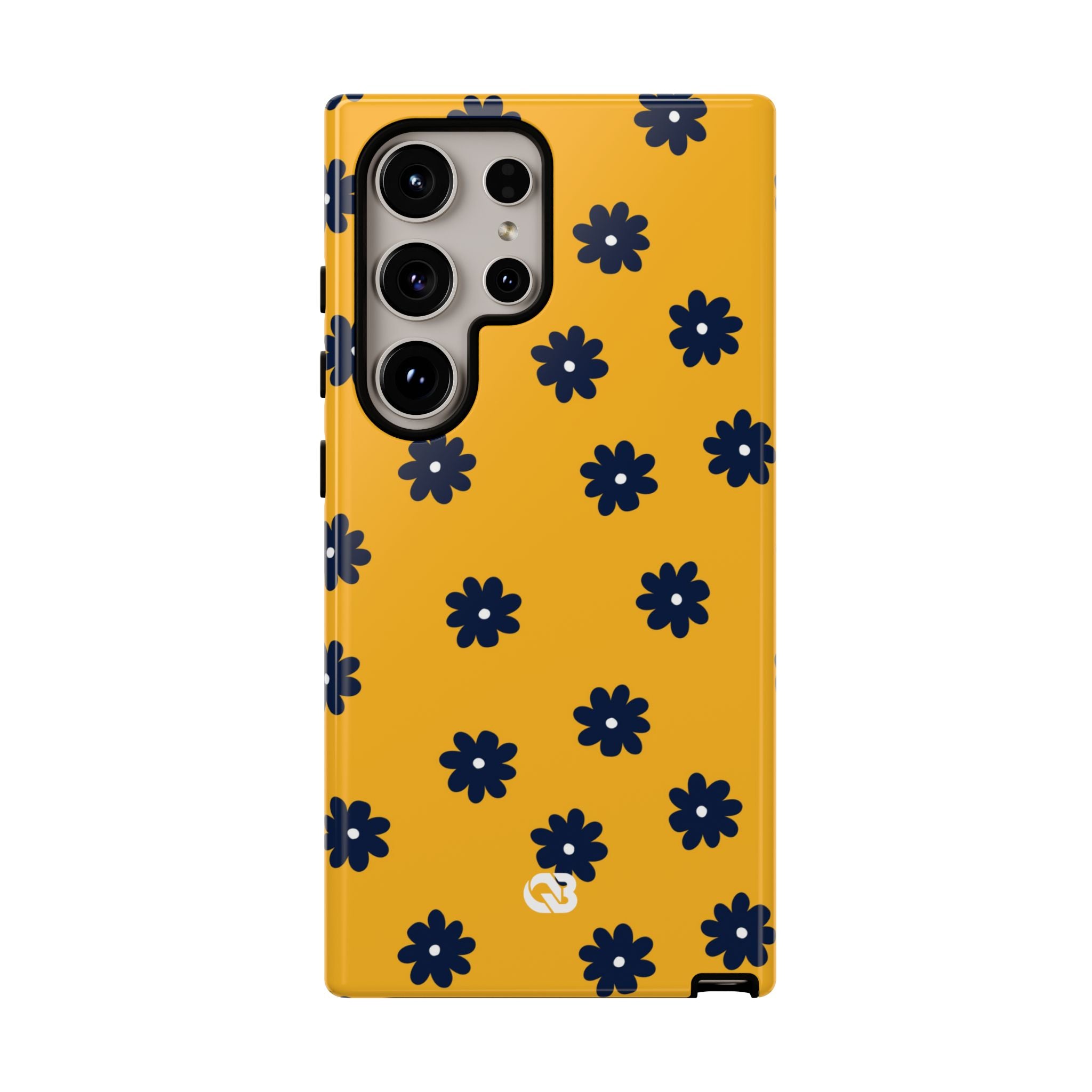 Navy Daisy Mustard · Tough Handyhülle für Samsung