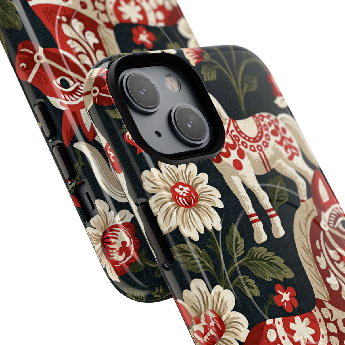 Nordic Dala Meadow · Tough 2.0 Magnetic Phone Case for iPhone · Red