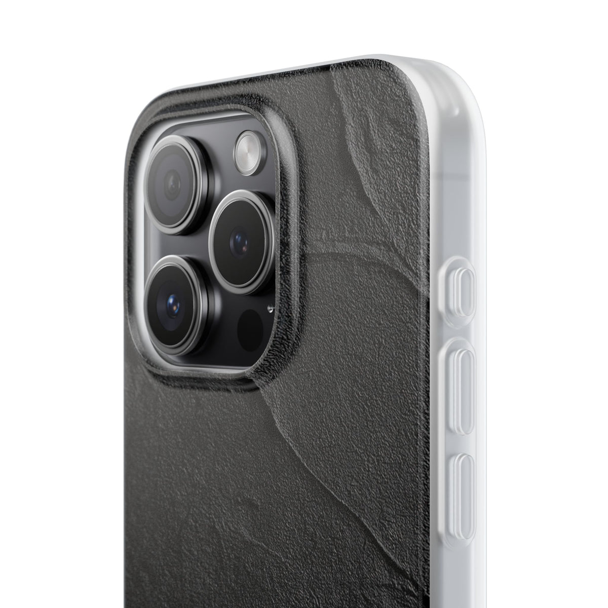 Obsidian Stucco Relief · Lite Phone Case for iPhone · Black